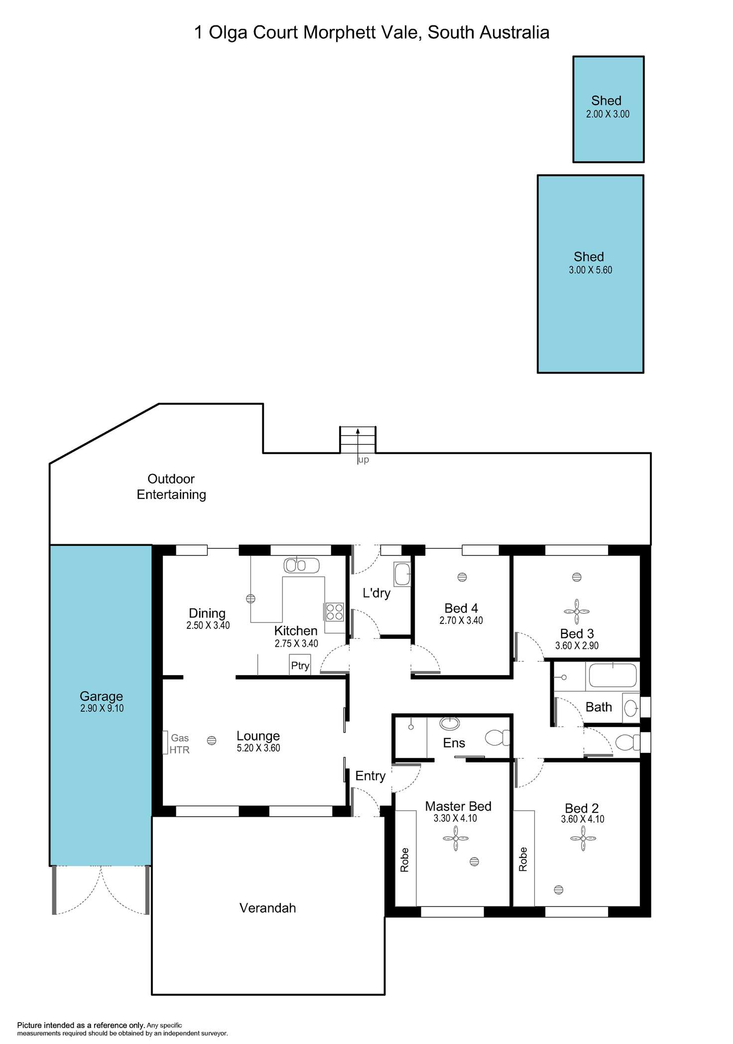 Floorplan of Homely house listing, 1 Olga Court, Morphett Vale SA 5162