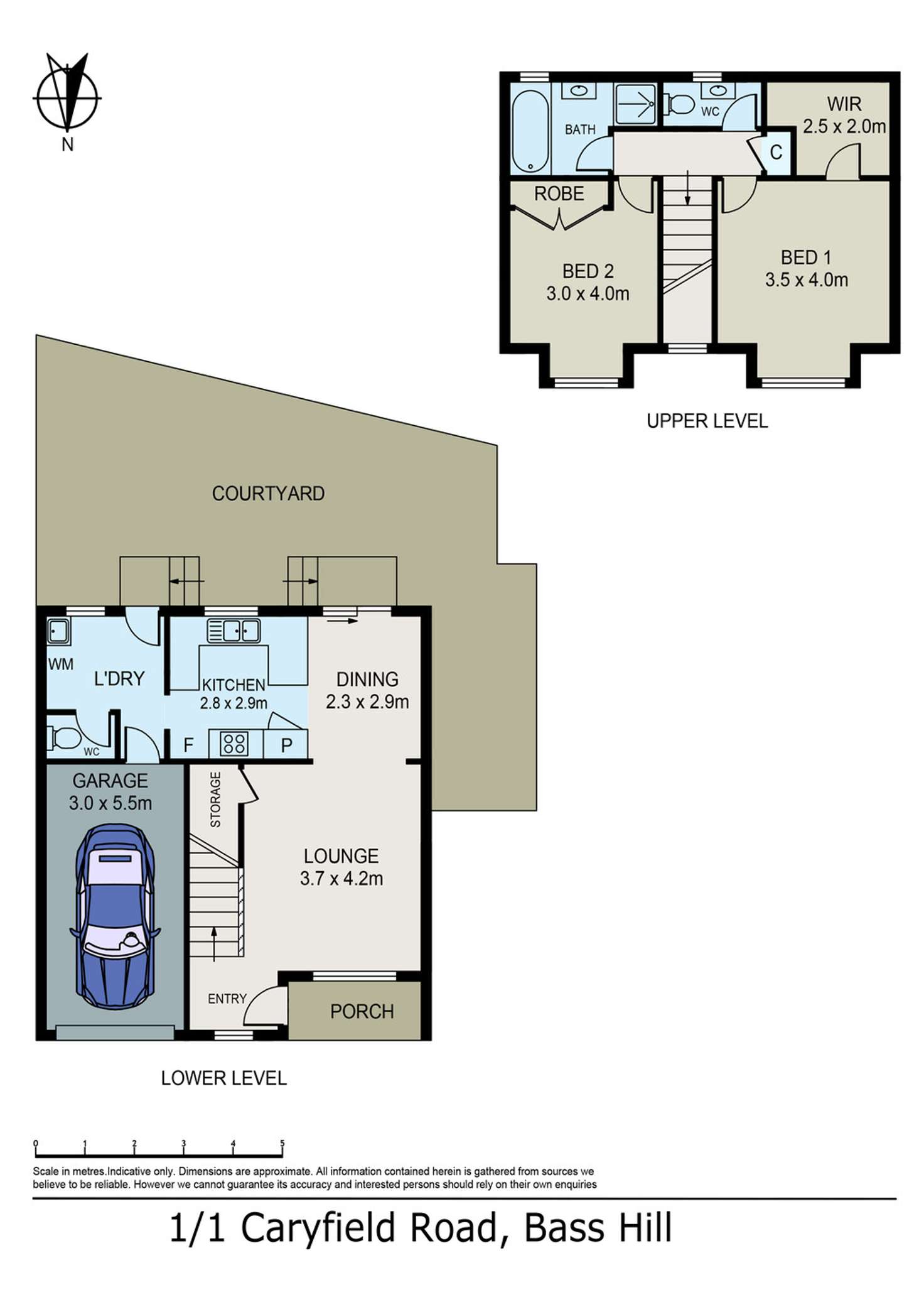 Floorplan of Homely townhouse listing, 1/1 Carysfield Road, Bass Hill NSW 2197