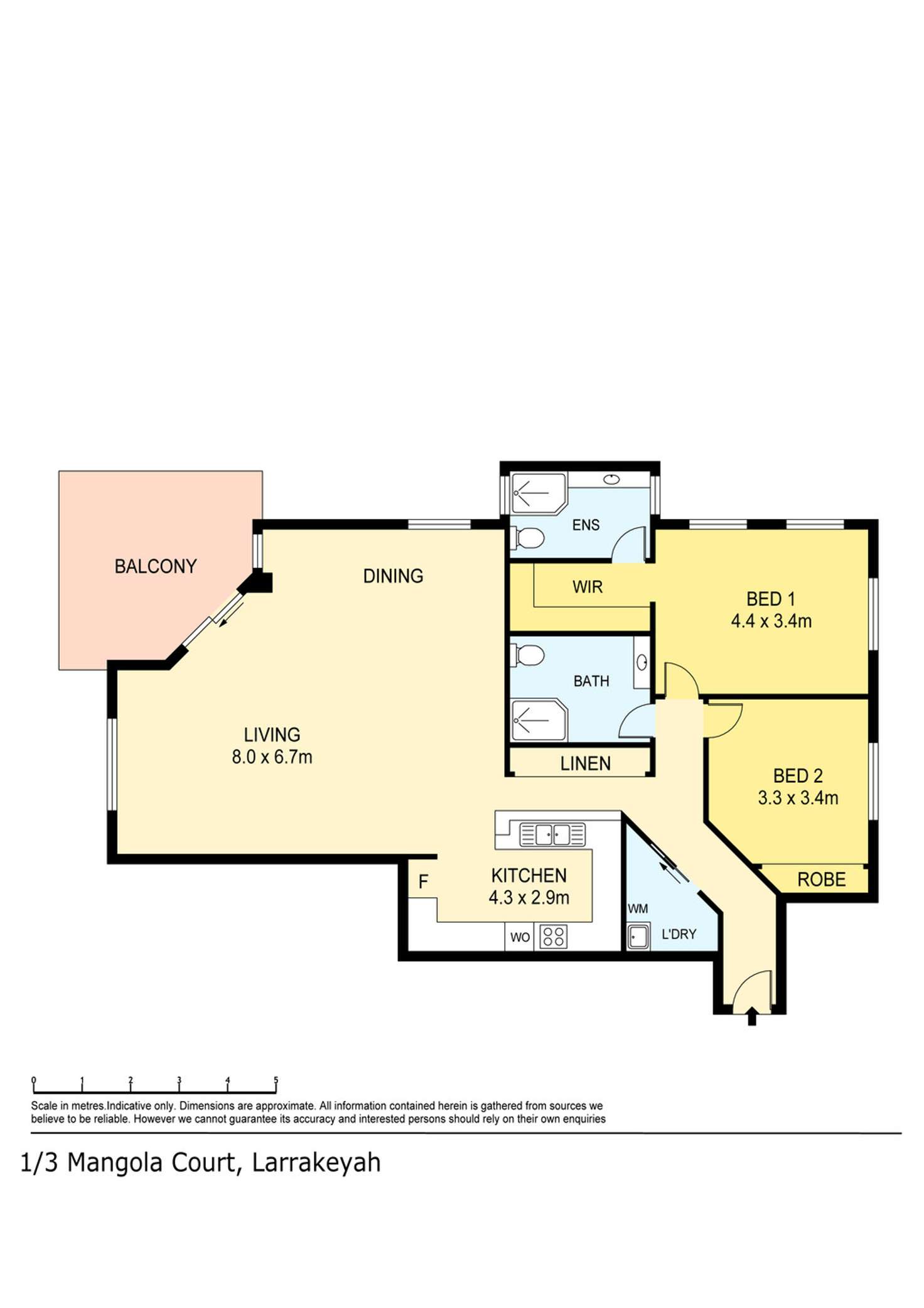 Floorplan of Homely unit listing, 1/3 Mangola Court, Larrakeyah NT 820