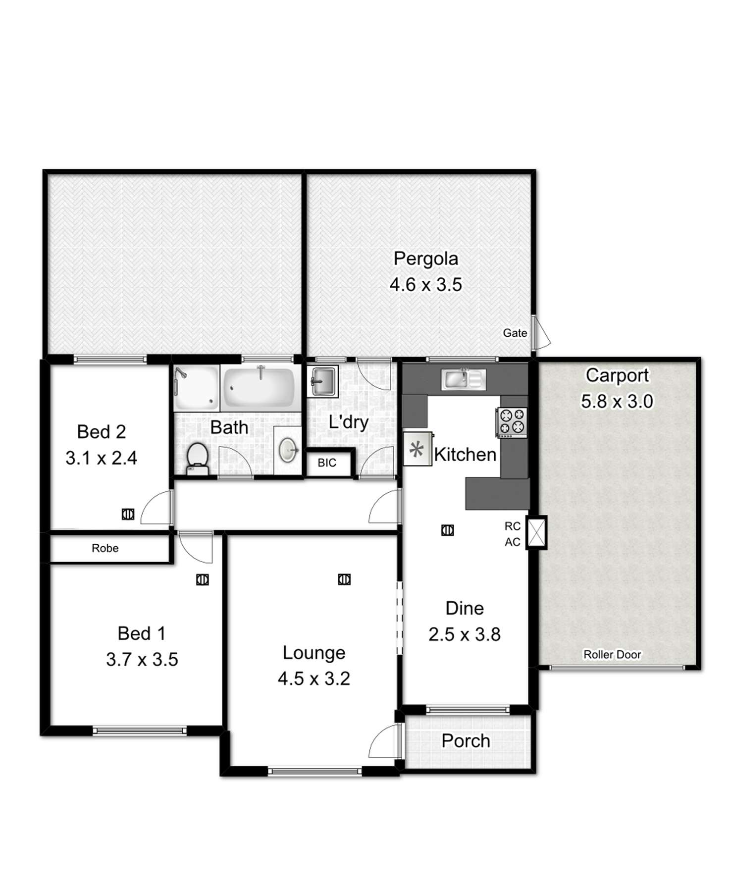 Floorplan of Homely unit listing, 2/108 Fenden Road, Salisbury SA 5108
