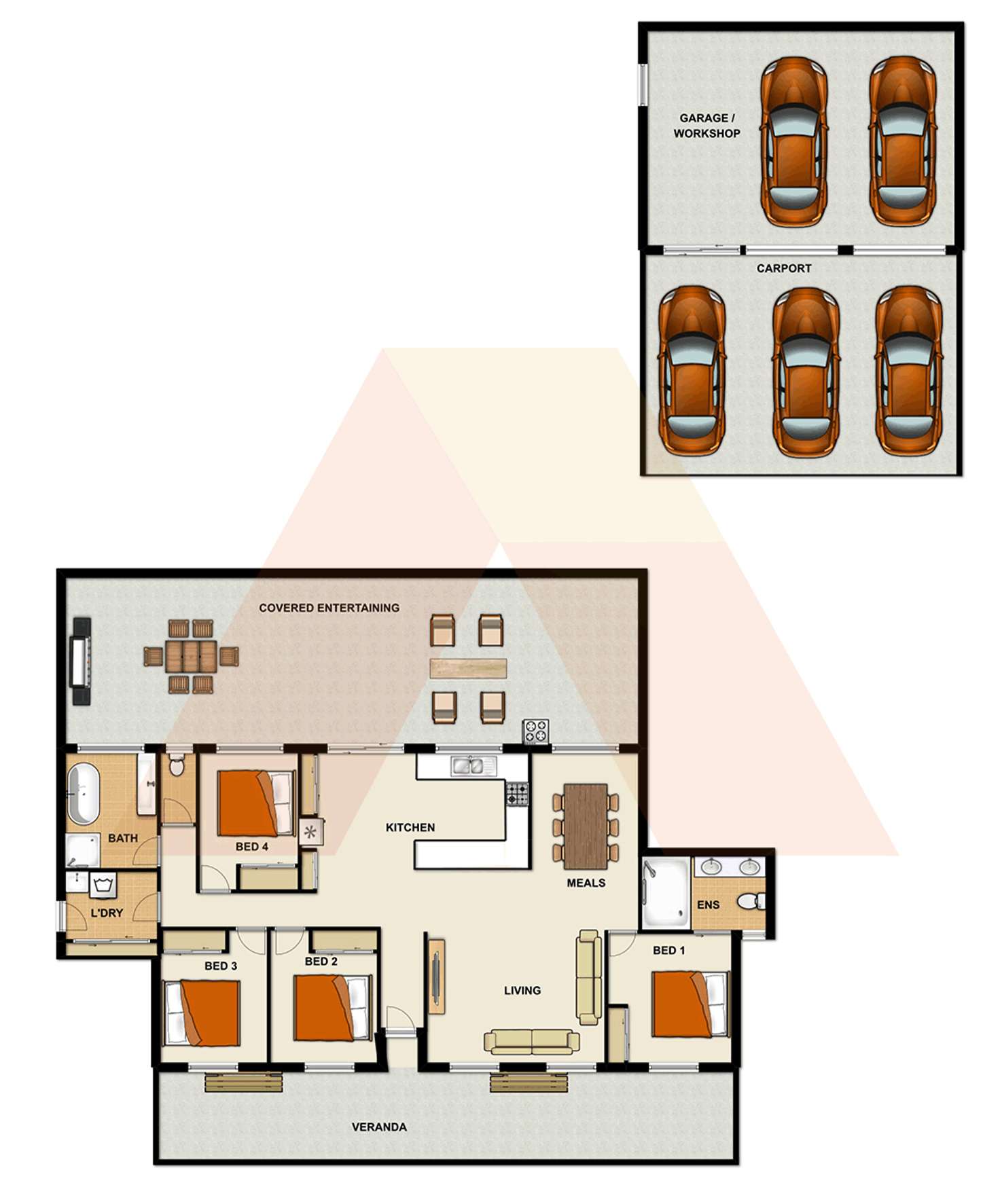 Floorplan of Homely house listing, 281-285 Boorah Road, Jimboomba QLD 4280