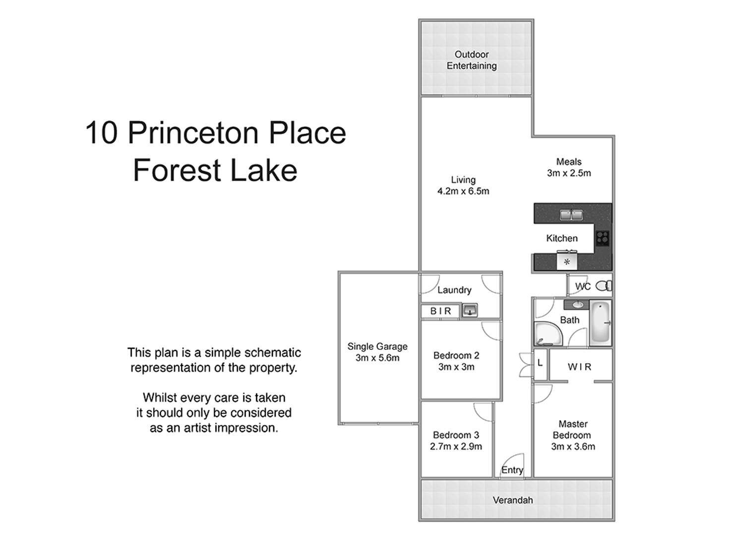 Floorplan of Homely house listing, 10 Princeton Place, Forest Lake QLD 4078