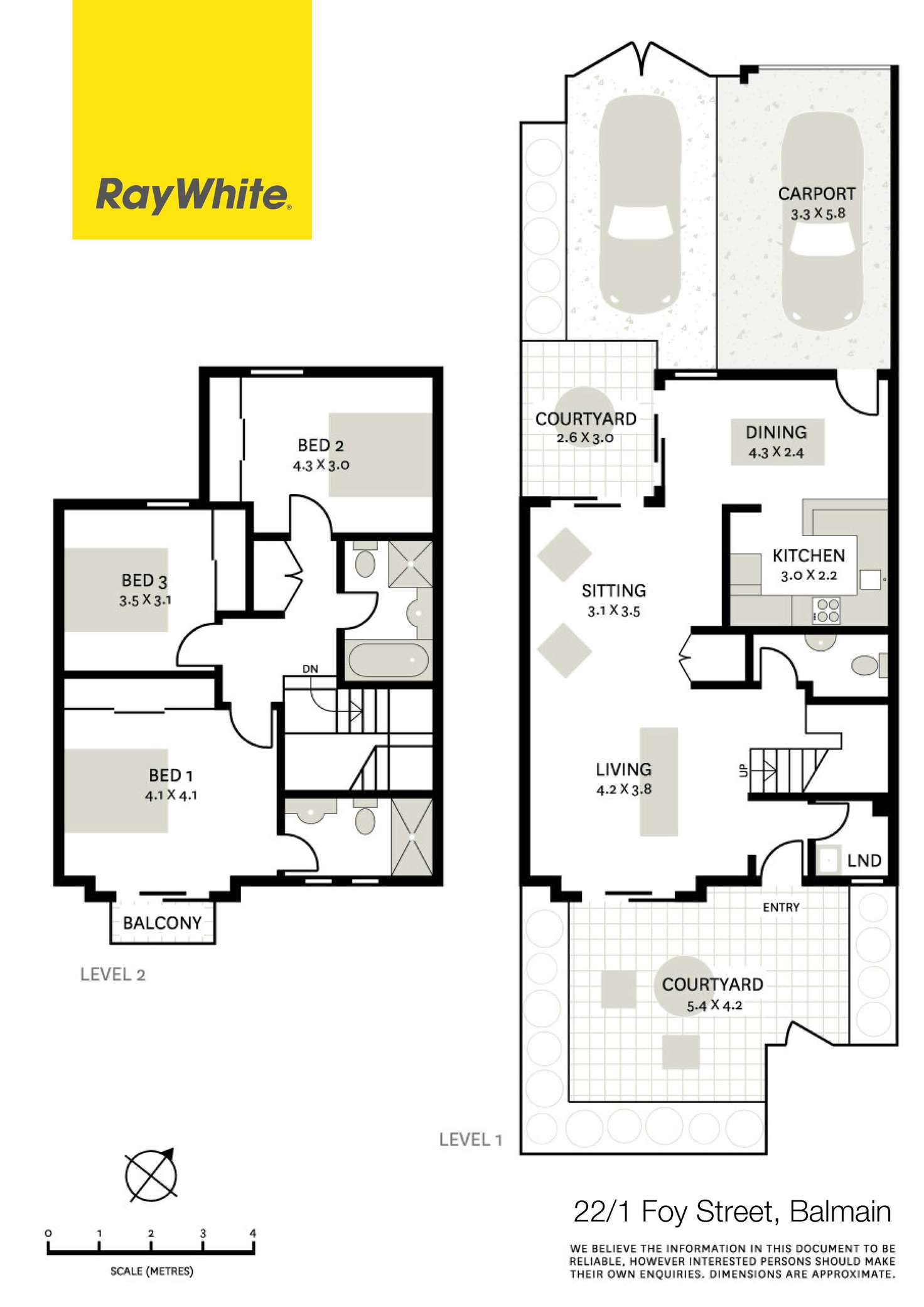 Floorplan of Homely townhouse listing, 22/1 Foy Street, Balmain NSW 2041
