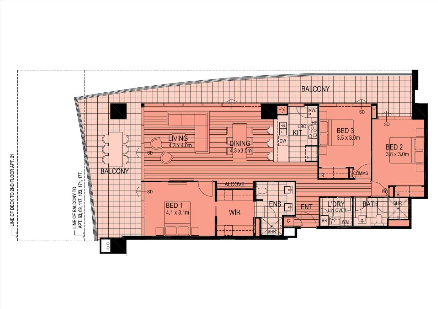 Floorplan of Homely apartment listing, 87/189 Adelaide Terrace, East Perth WA 6004