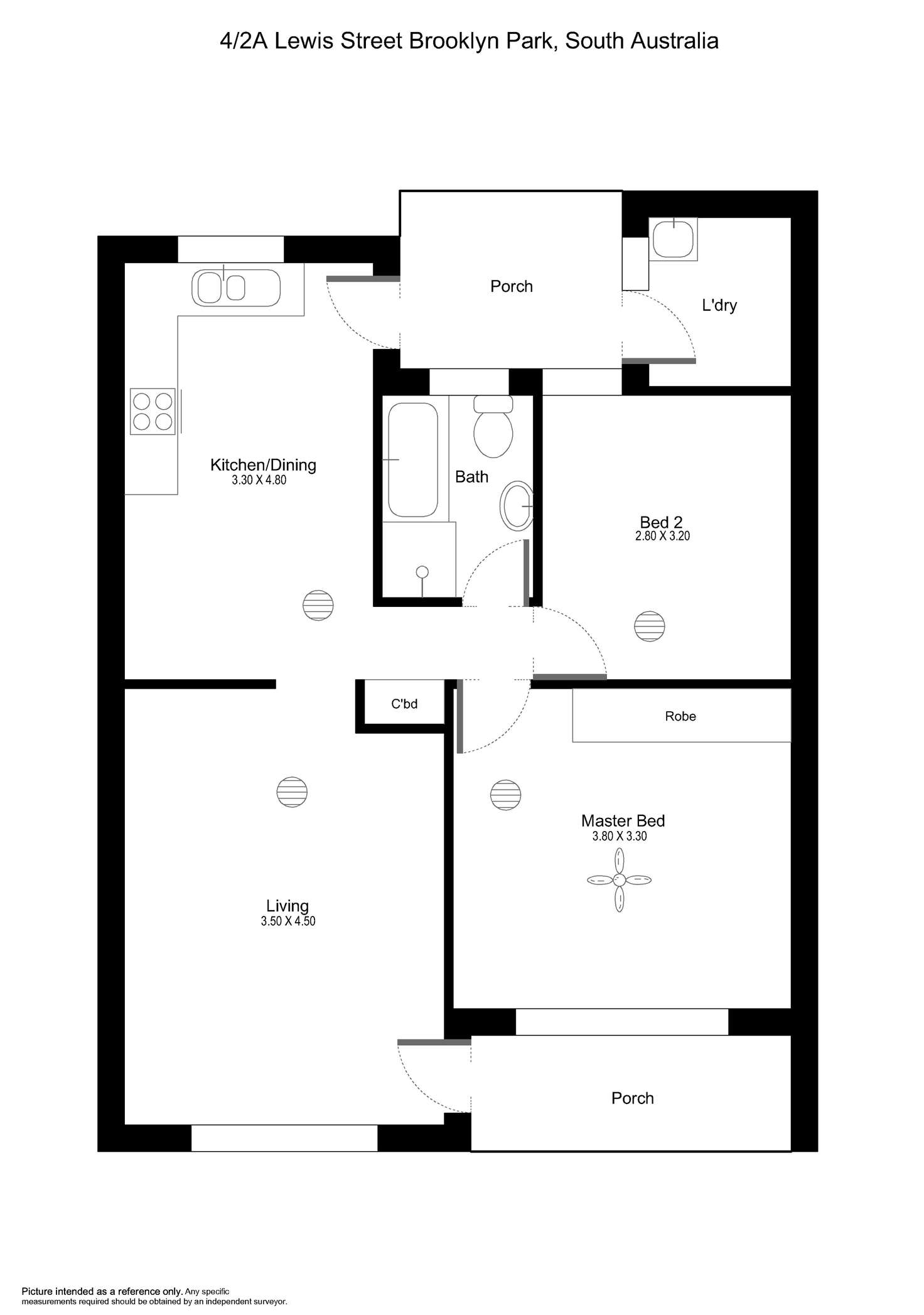 Floorplan of Homely house listing, 4/2A Lewis Street, Brooklyn Park SA 5032