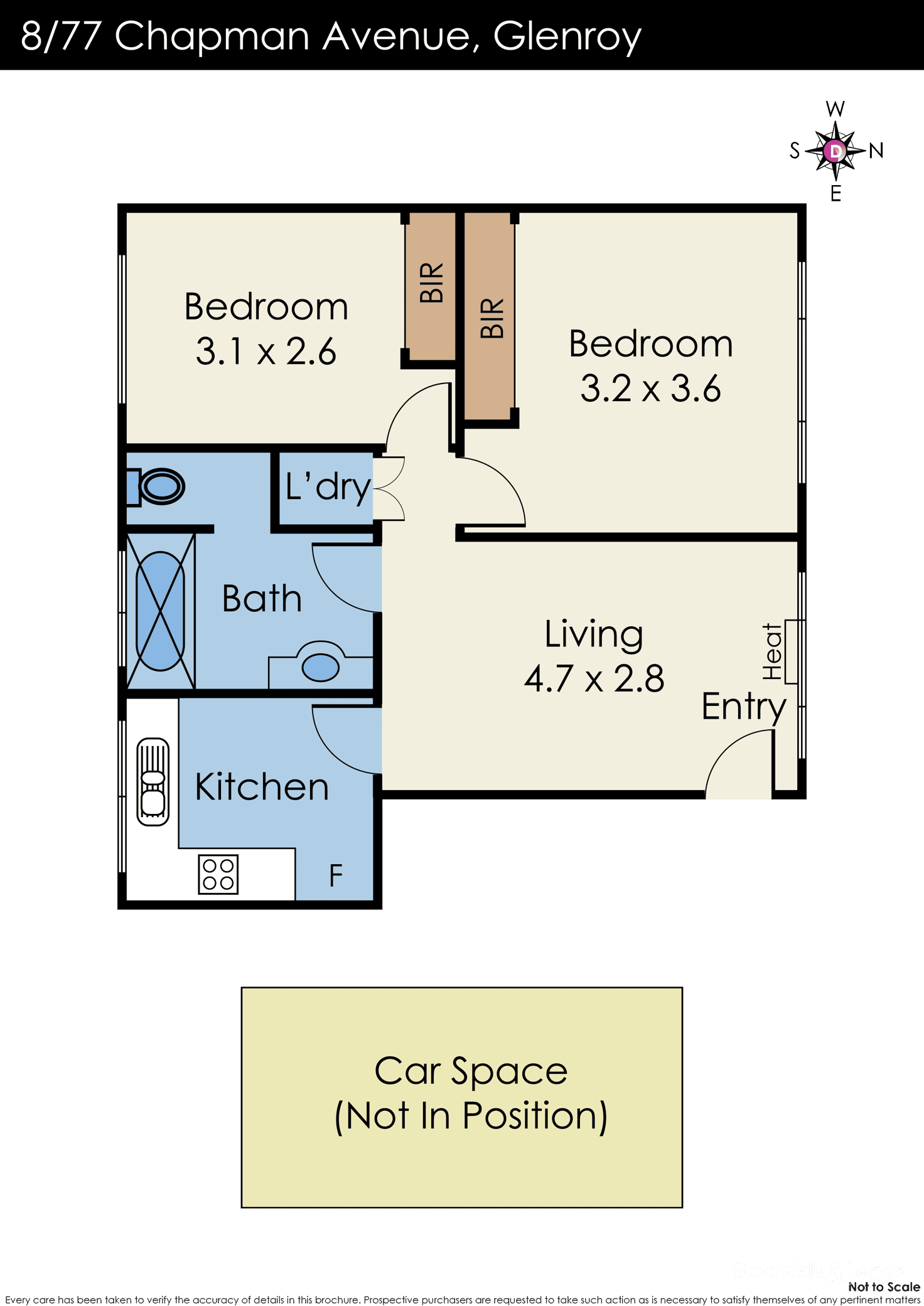 Floorplan of Homely apartment listing, 8/77 Chapman Avenue, Glenroy VIC 3046