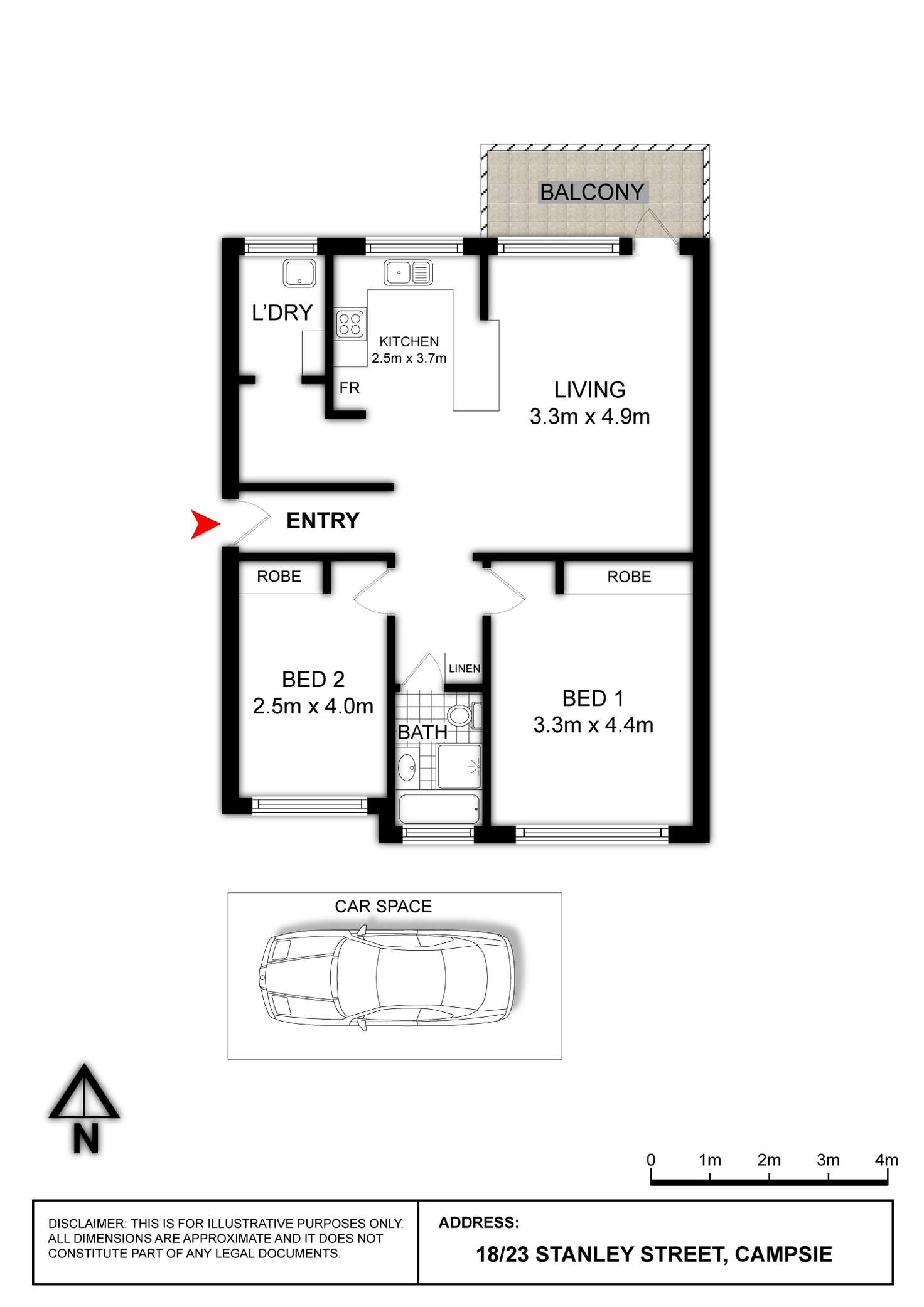 Floorplan of Homely apartment listing, 18/23 Stanley Street, Campsie NSW 2194