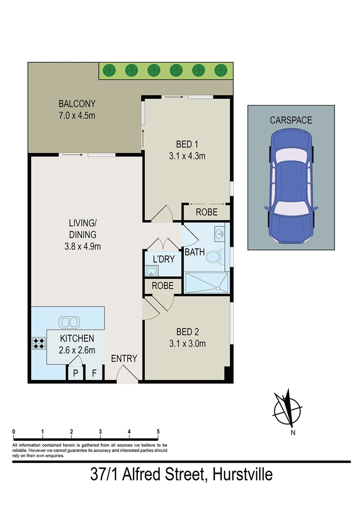 Floorplan of Homely apartment listing, 37/1 Alfred Street, Hurstville NSW 2220