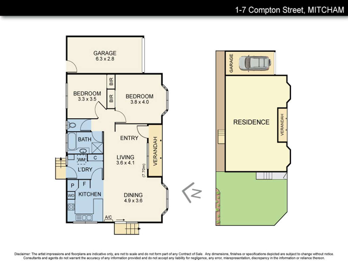 Floorplan of Homely unit listing, 1/7 Compton Street, Mitcham VIC 3132