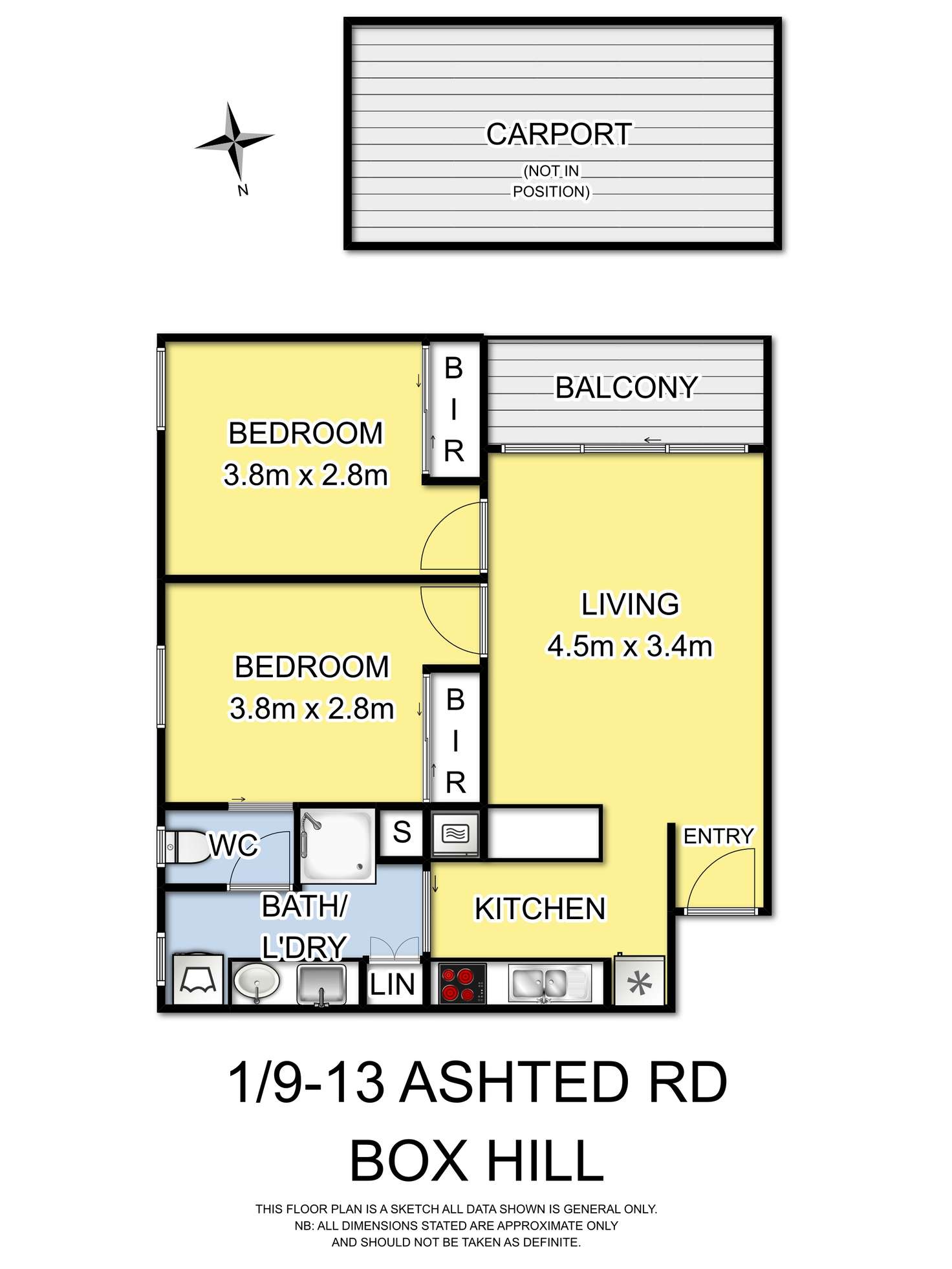 Floorplan of Homely apartment listing, 1/9-13 Ashted Road, Box Hill VIC 3128