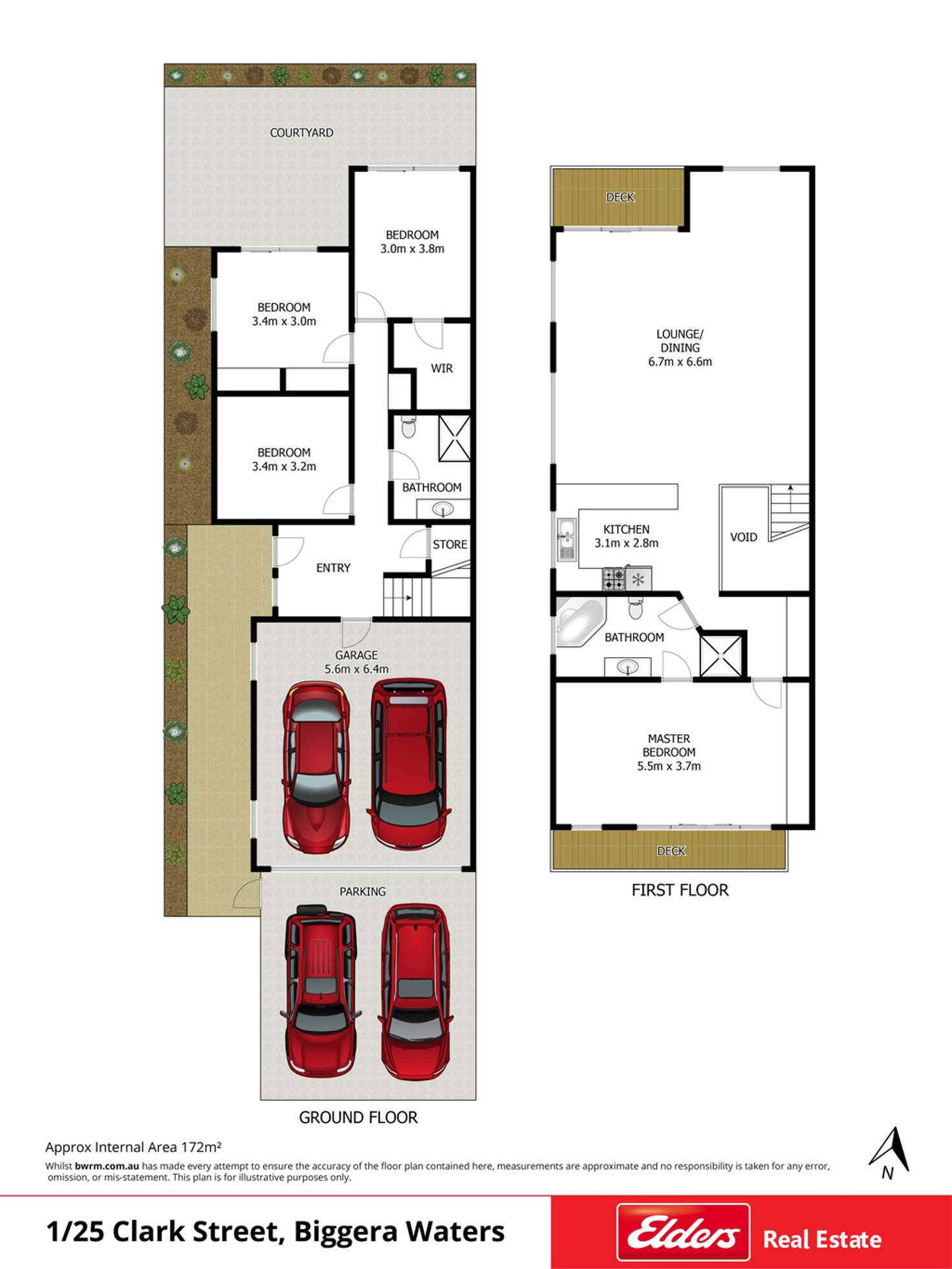 Floorplan of Homely house listing, 1/25 CLARK STREET, Biggera Waters QLD 4216