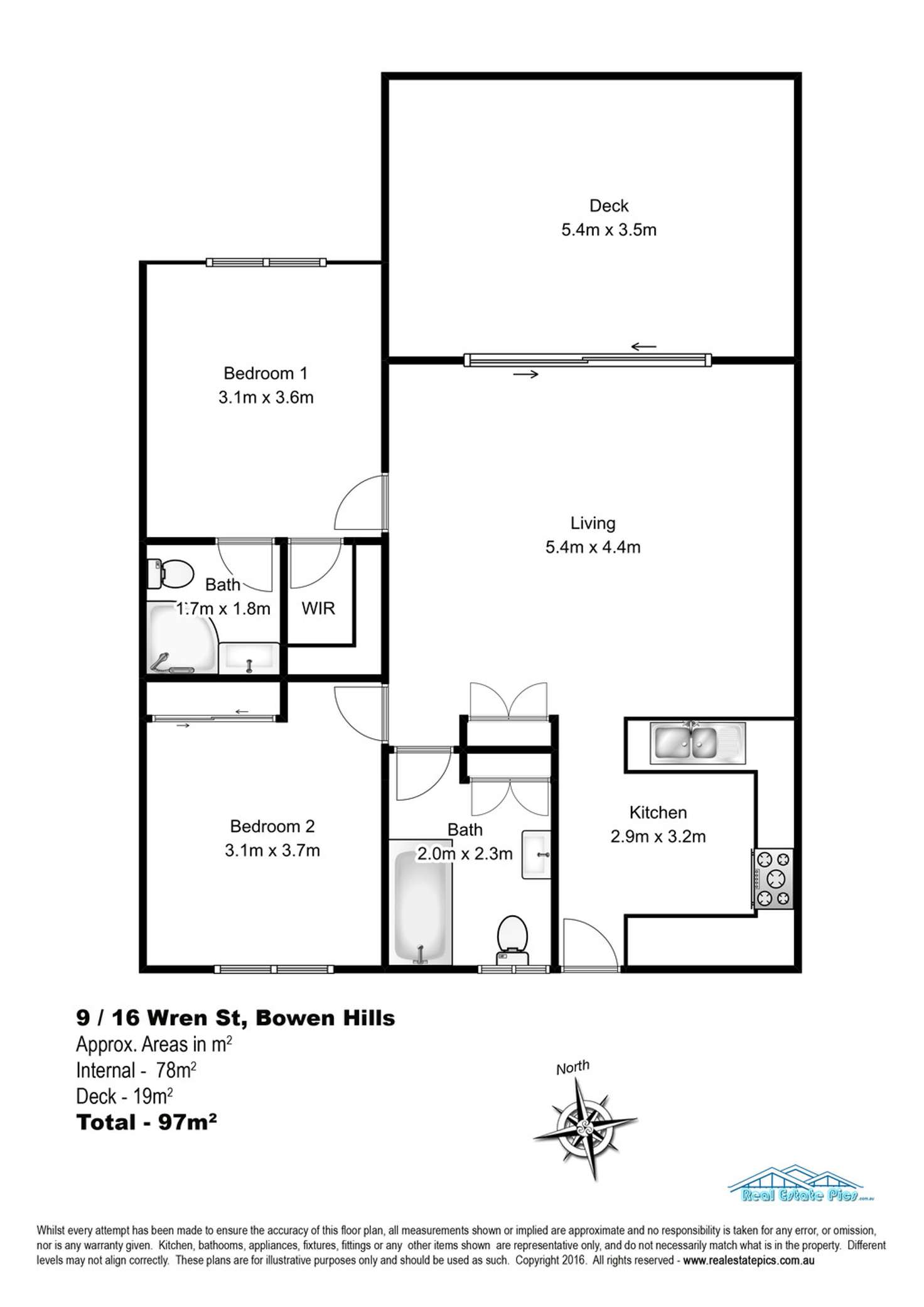 Floorplan of Homely apartment listing, 9/16 Wren Street, Bowen Hills QLD 4006