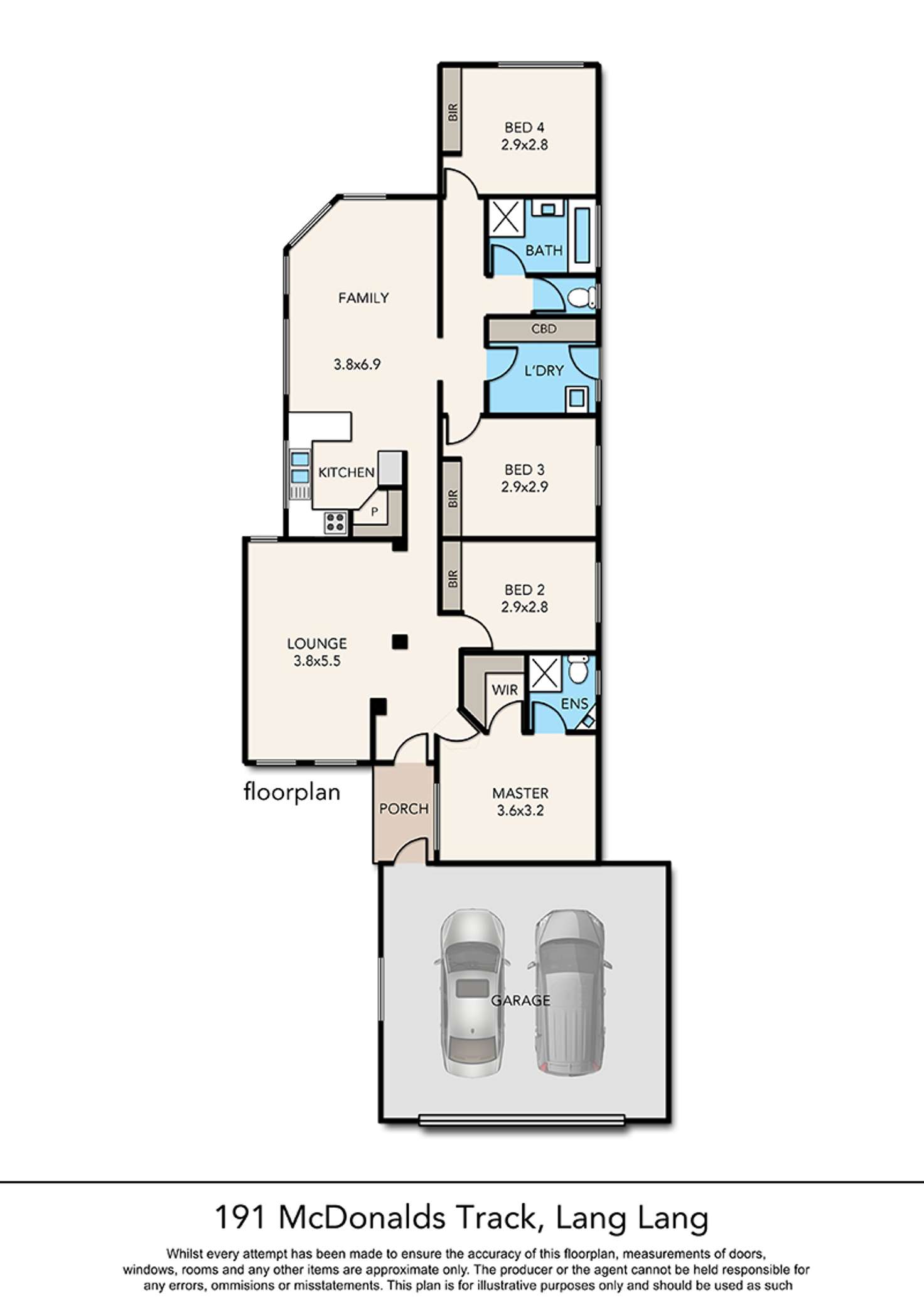 Floorplan of Homely house listing, 191 McDonalds Track, Lang Lang VIC 3984