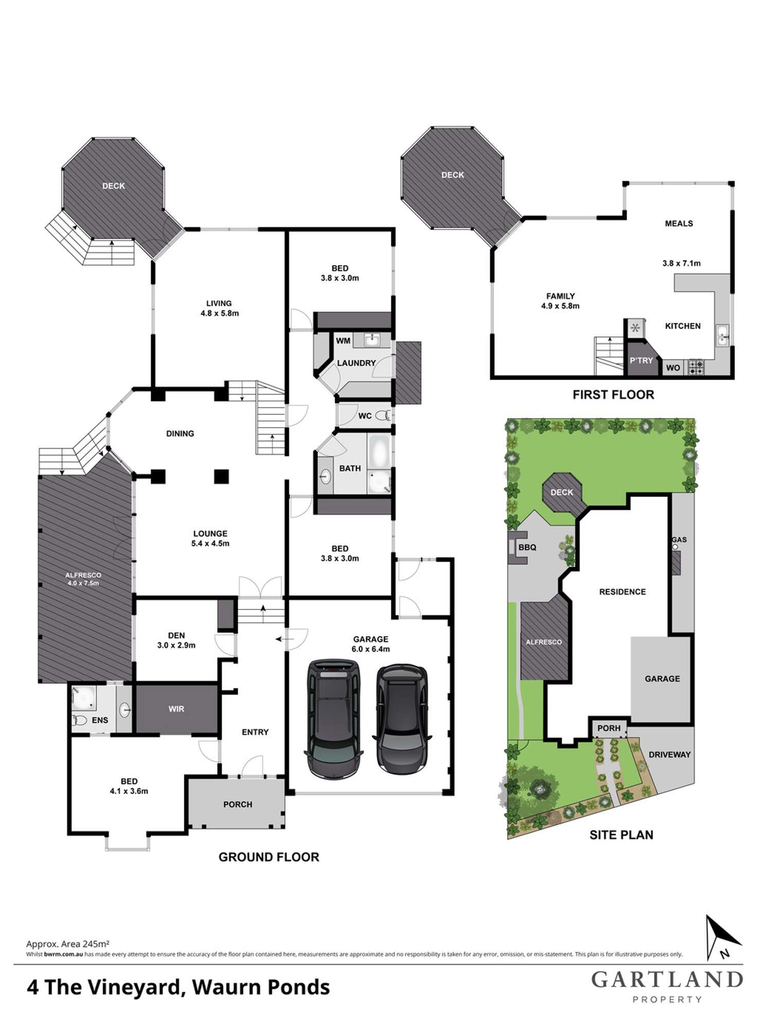 Floorplan of Homely house listing, 4 The Vineyard, Waurn Ponds VIC 3216