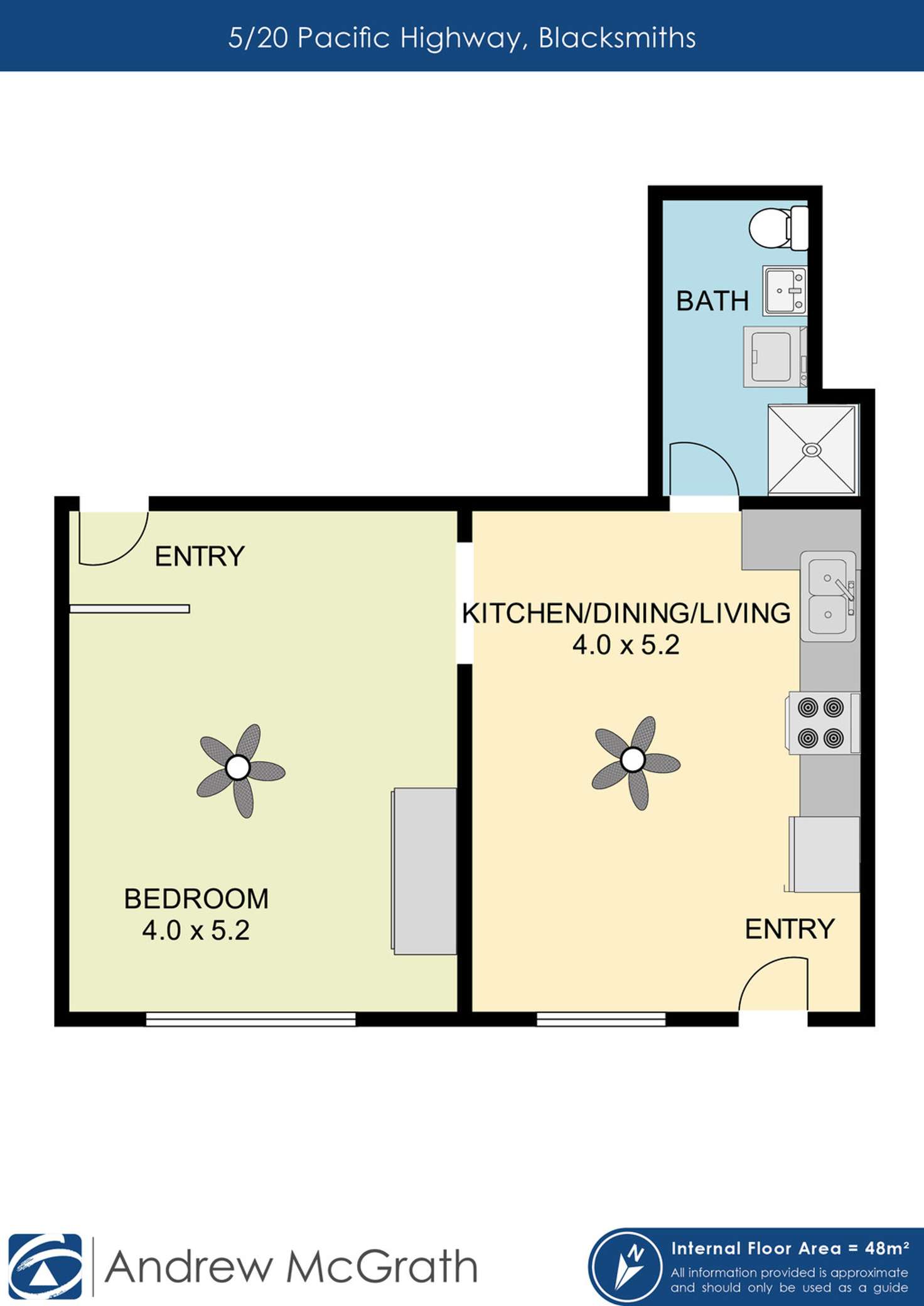 Floorplan of Homely apartment listing, 5/20 Pacific Highway, Blacksmiths NSW 2281