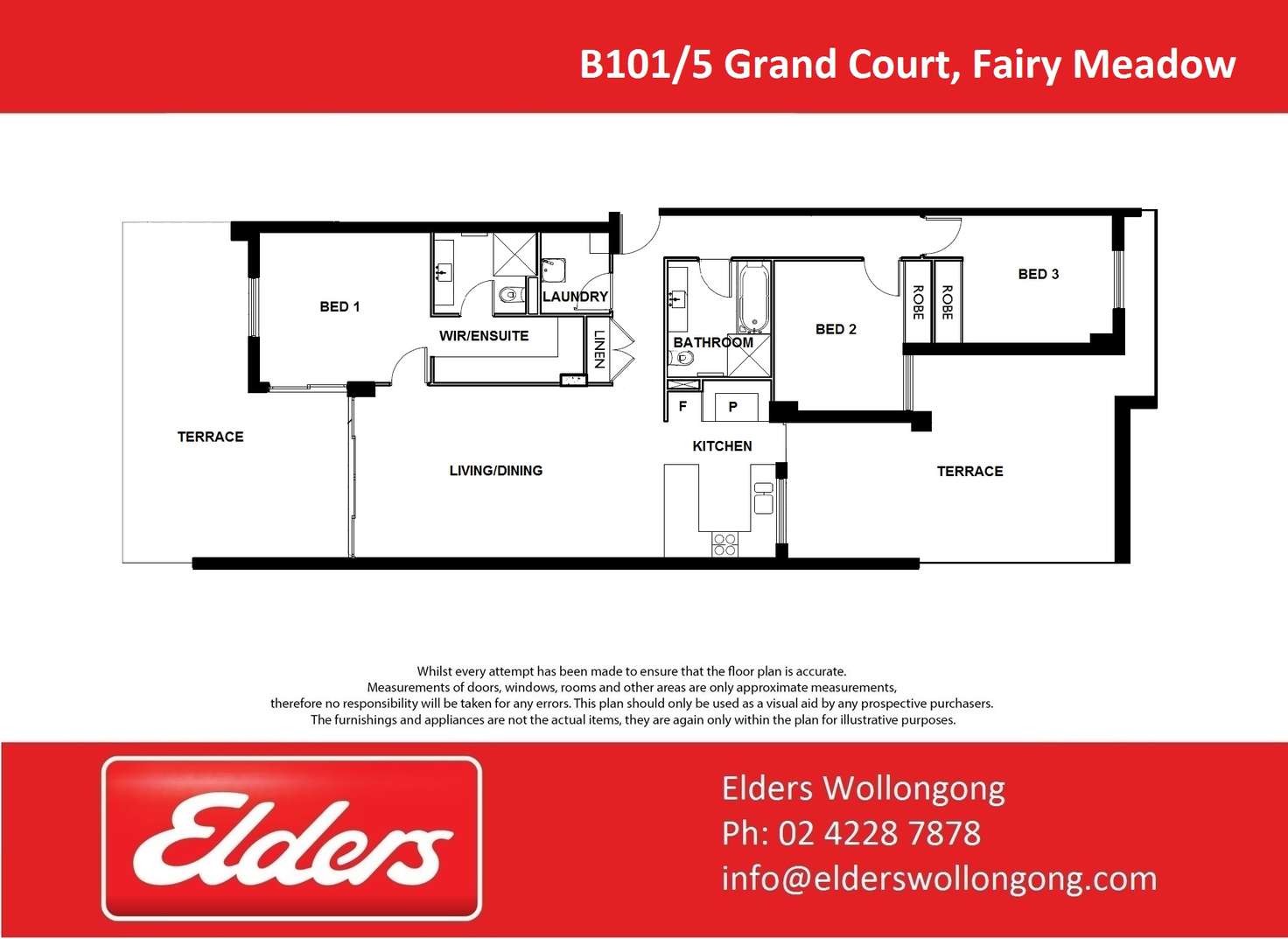 Floorplan of Homely unit listing, B101/5 Grand Court, Fairy Meadow NSW 2519