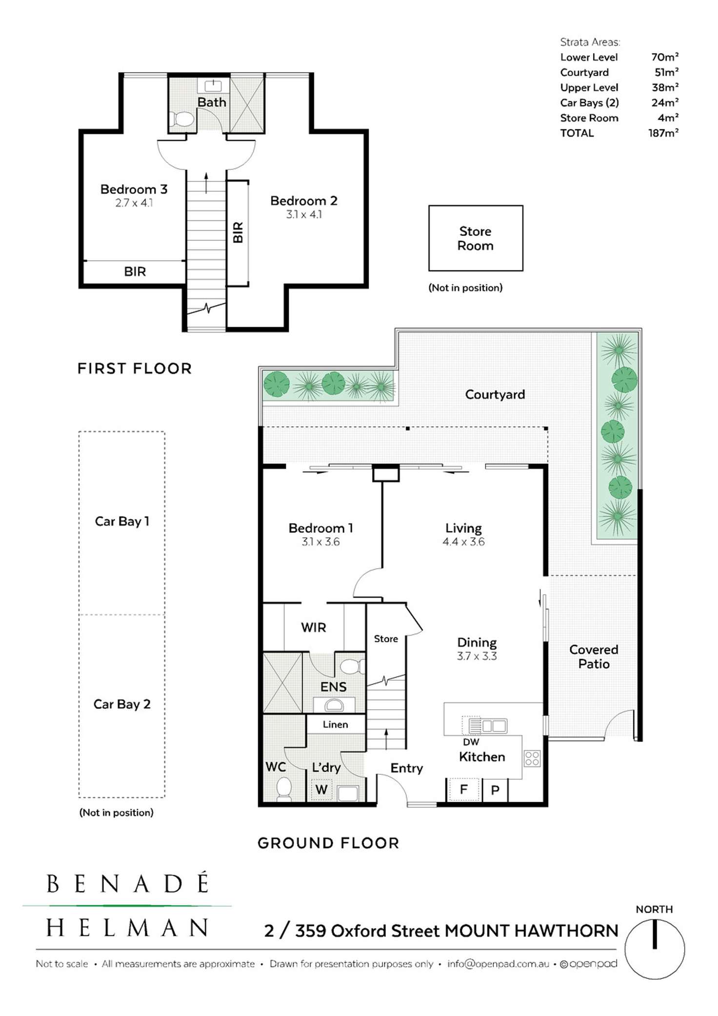 Floorplan of Homely townhouse listing, 2/359 Oxford Street, Mount Hawthorn WA 6016