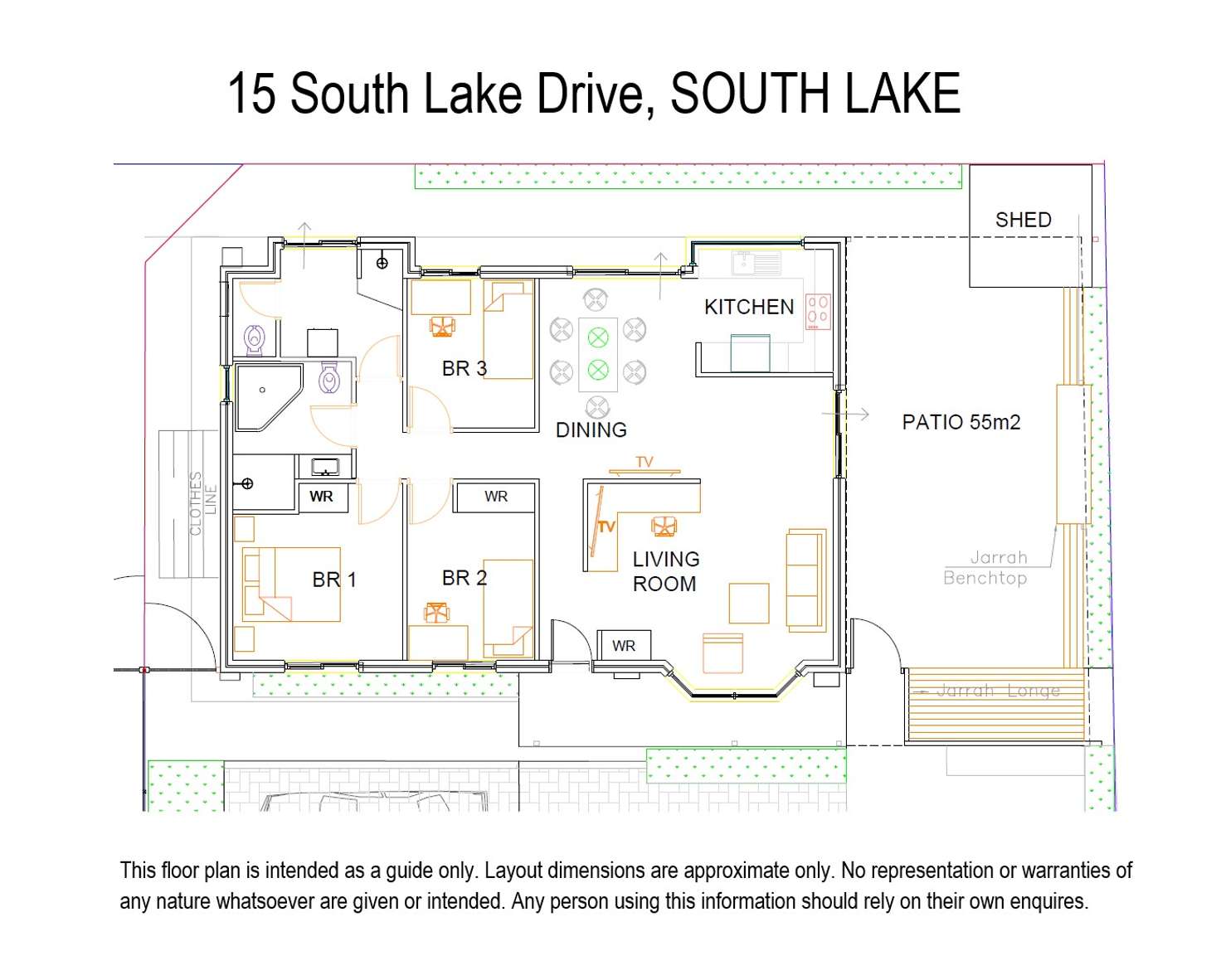 Floorplan of Homely house listing, 15 South Lake Drive, South Lake WA 6164