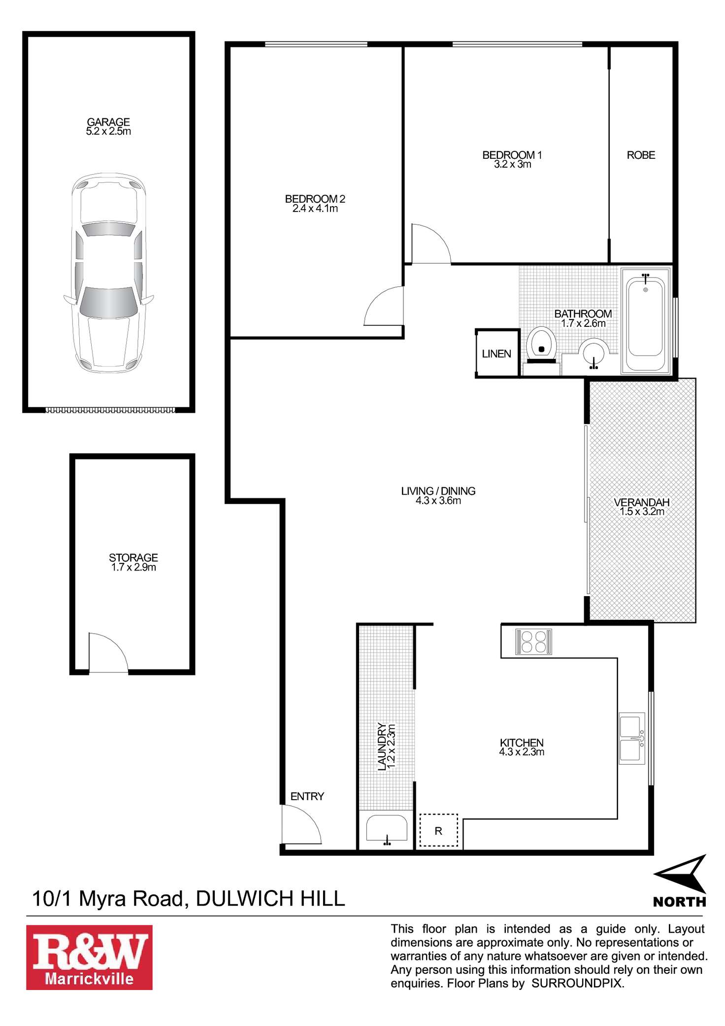 Floorplan of Homely unit listing, 10/1 Myra Road, Dulwich Hill NSW 2203