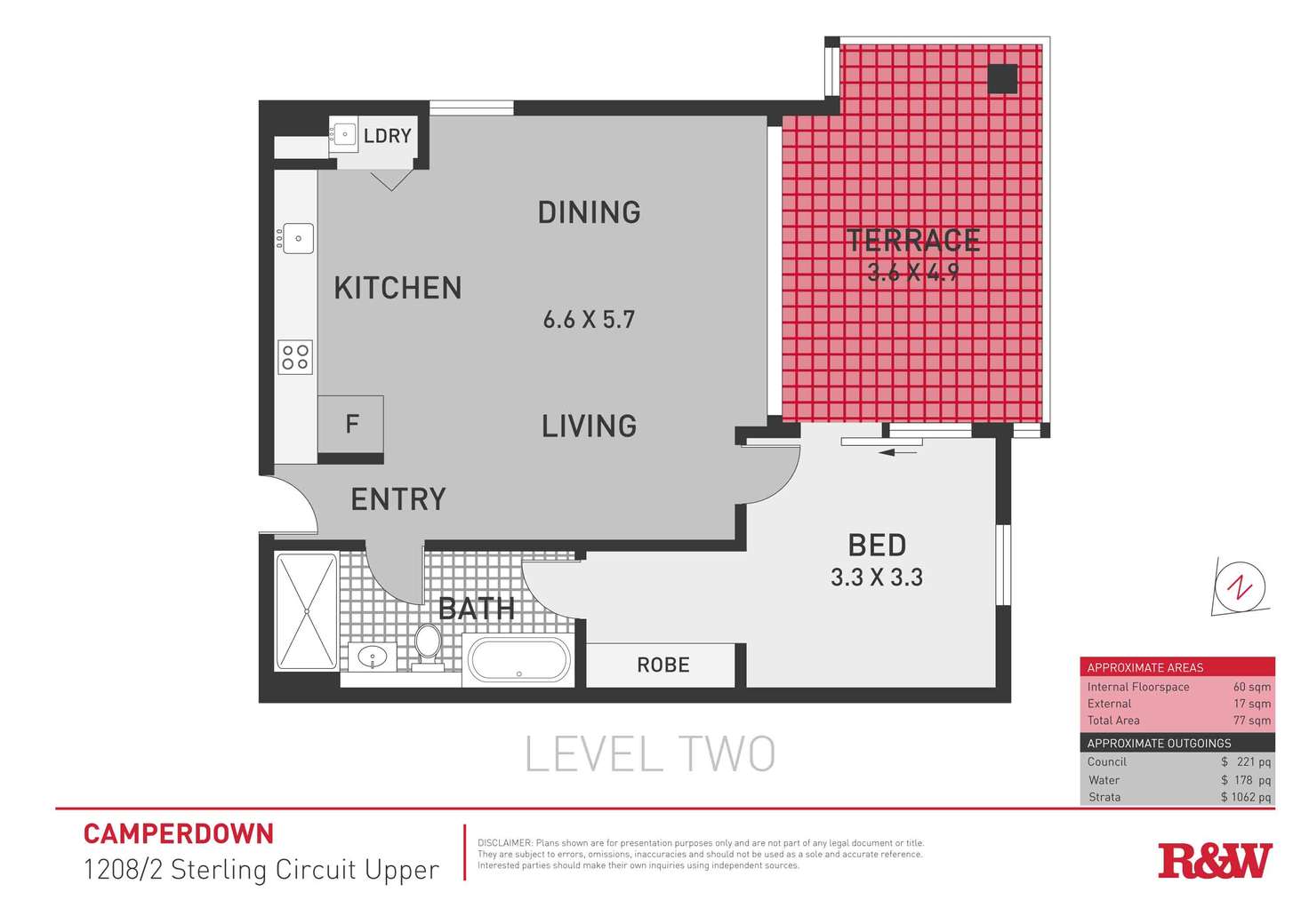 Floorplan of Homely apartment listing, 1208/2 Sterling Circuit, Camperdown NSW 2050