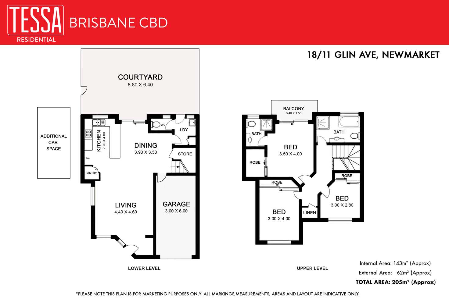 Floorplan of Homely townhouse listing, 18/11 Glin Avenue, Newmarket QLD 4051