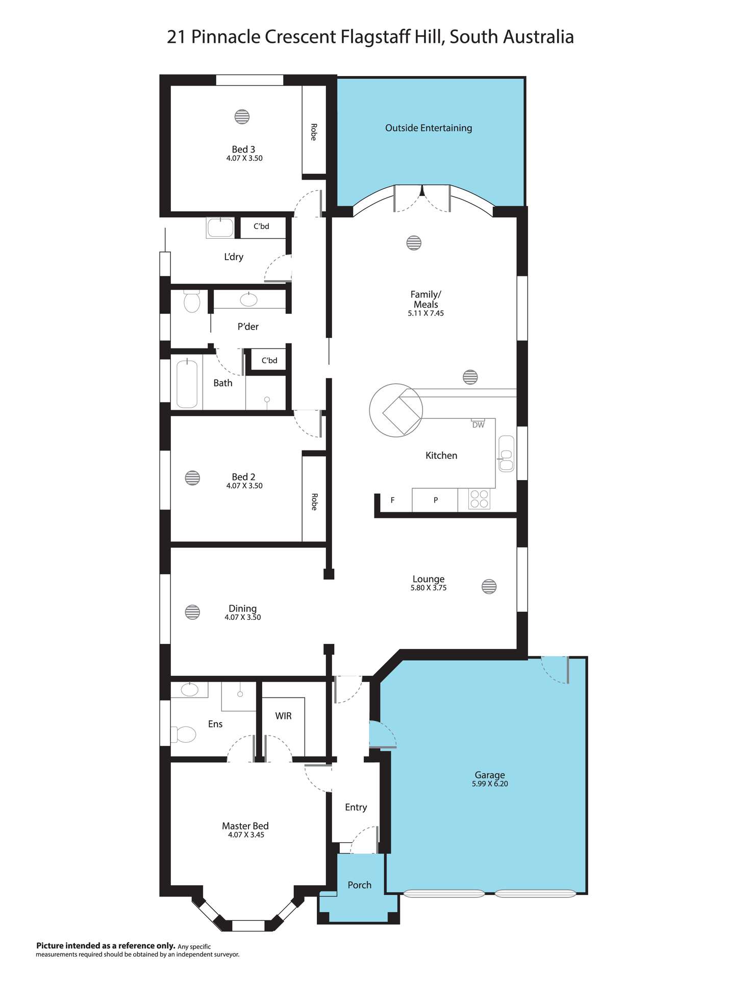 Floorplan of Homely house listing, 21 Pinnacle Crescent, Flagstaff Hill SA 5159