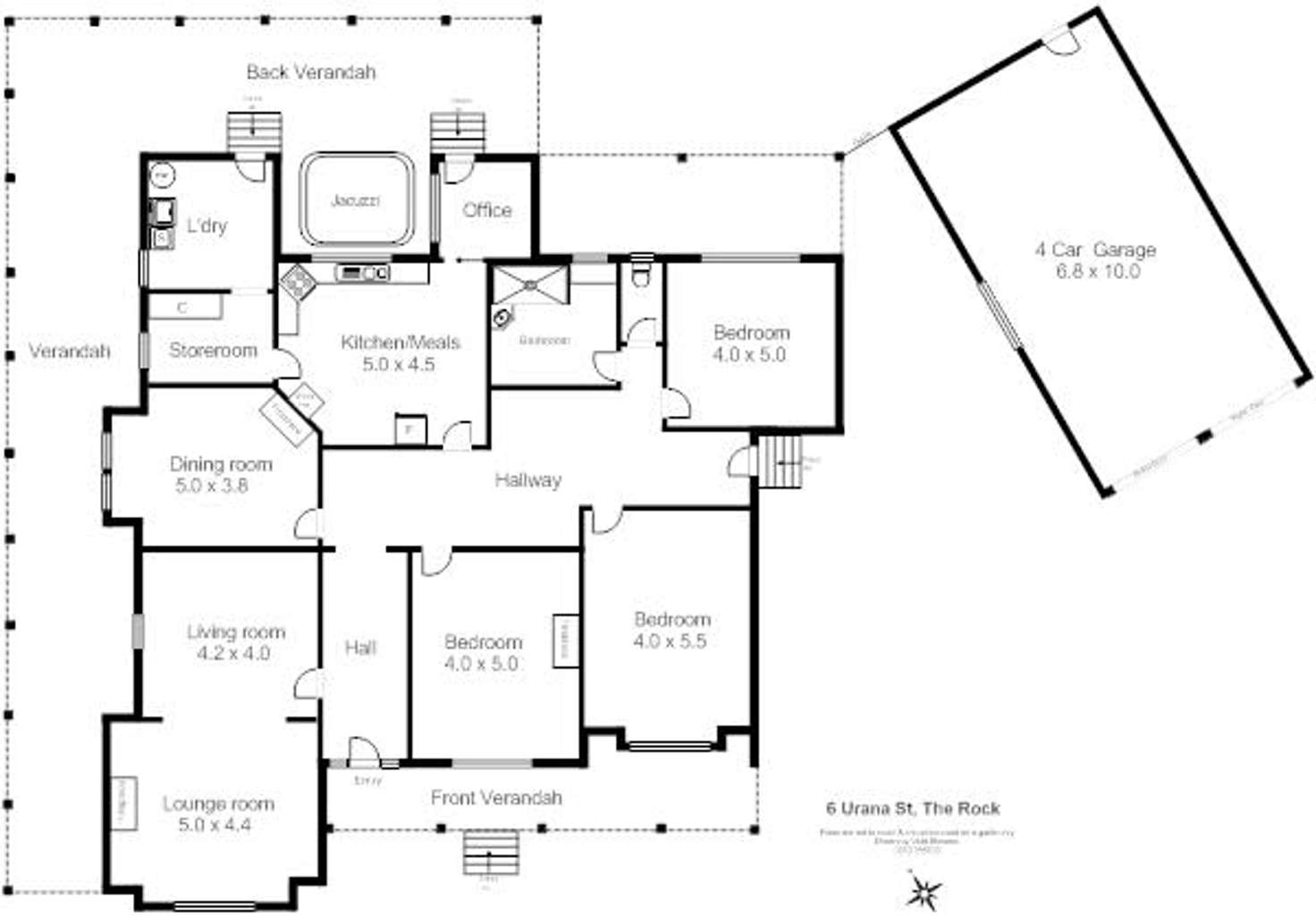 Floorplan of Homely house listing, 6 Urana Street, The Rock NSW 2655