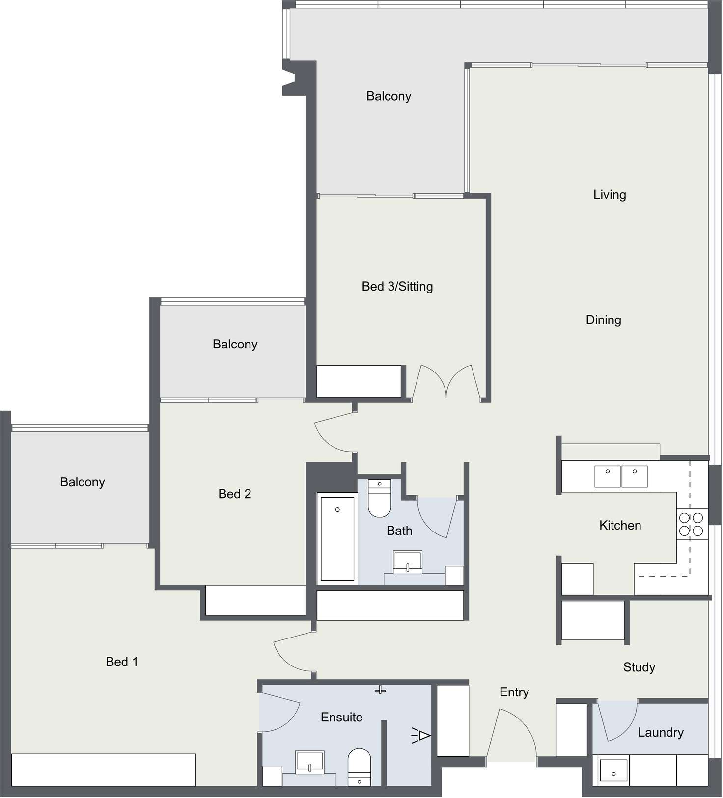 Floorplan of Homely apartment listing, 405/165 Northbourne Avenue, Turner ACT 2612
