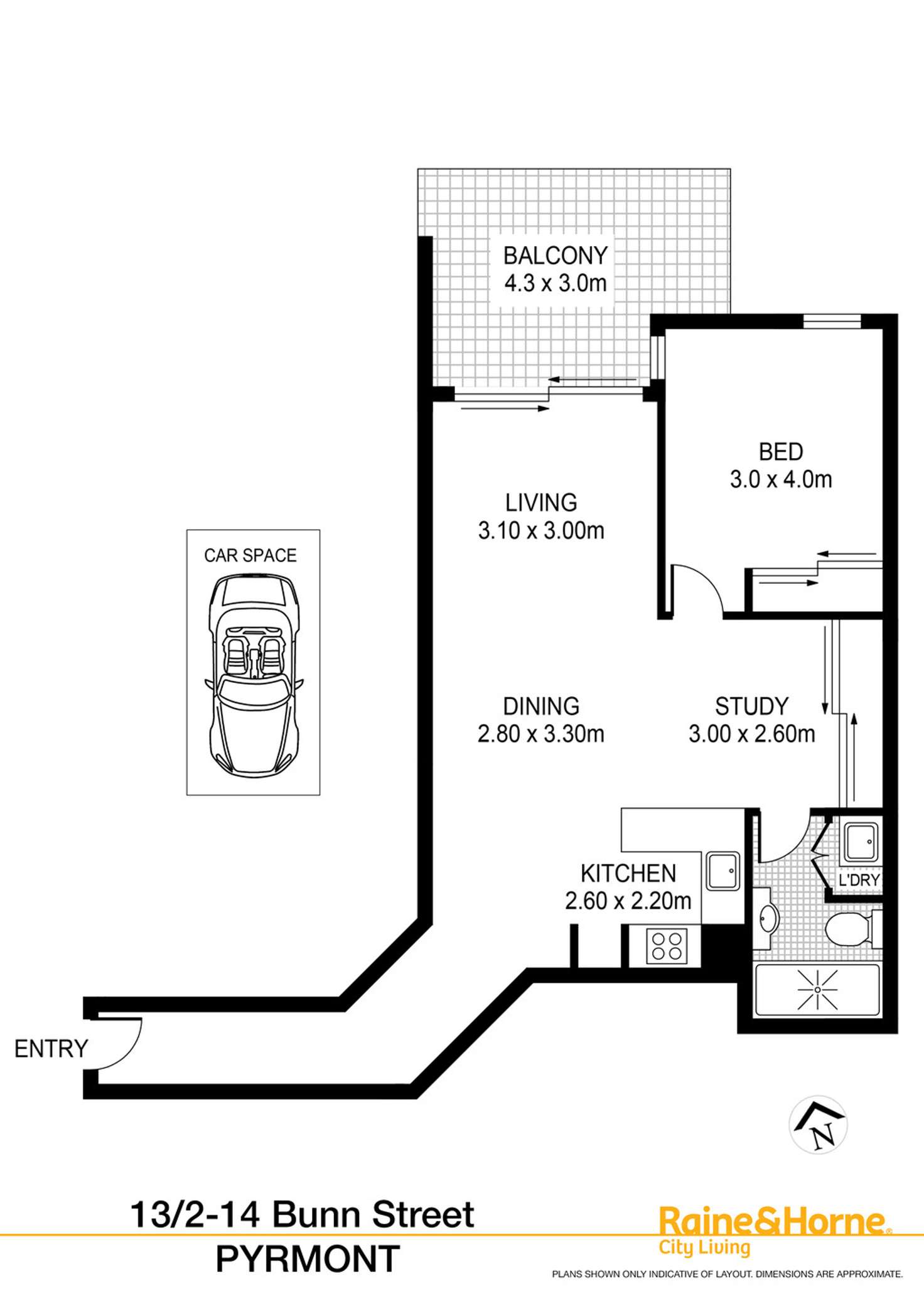 Floorplan of Homely apartment listing, 13/2-14 Bunn Street, Pyrmont NSW 2009