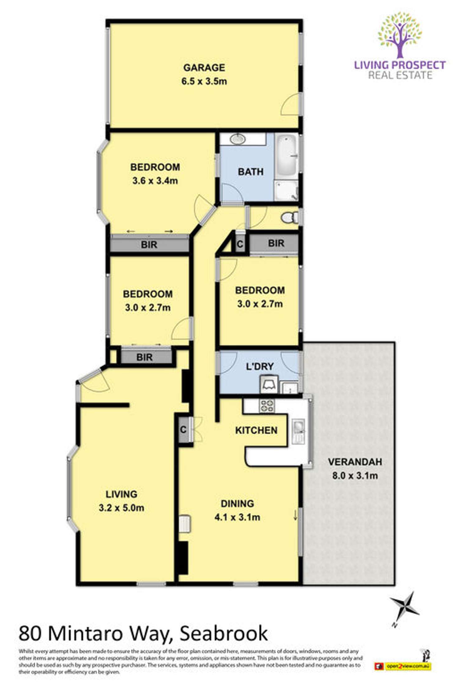 Floorplan of Homely house listing, 80 Mintaro Way, Seabrook VIC 3028