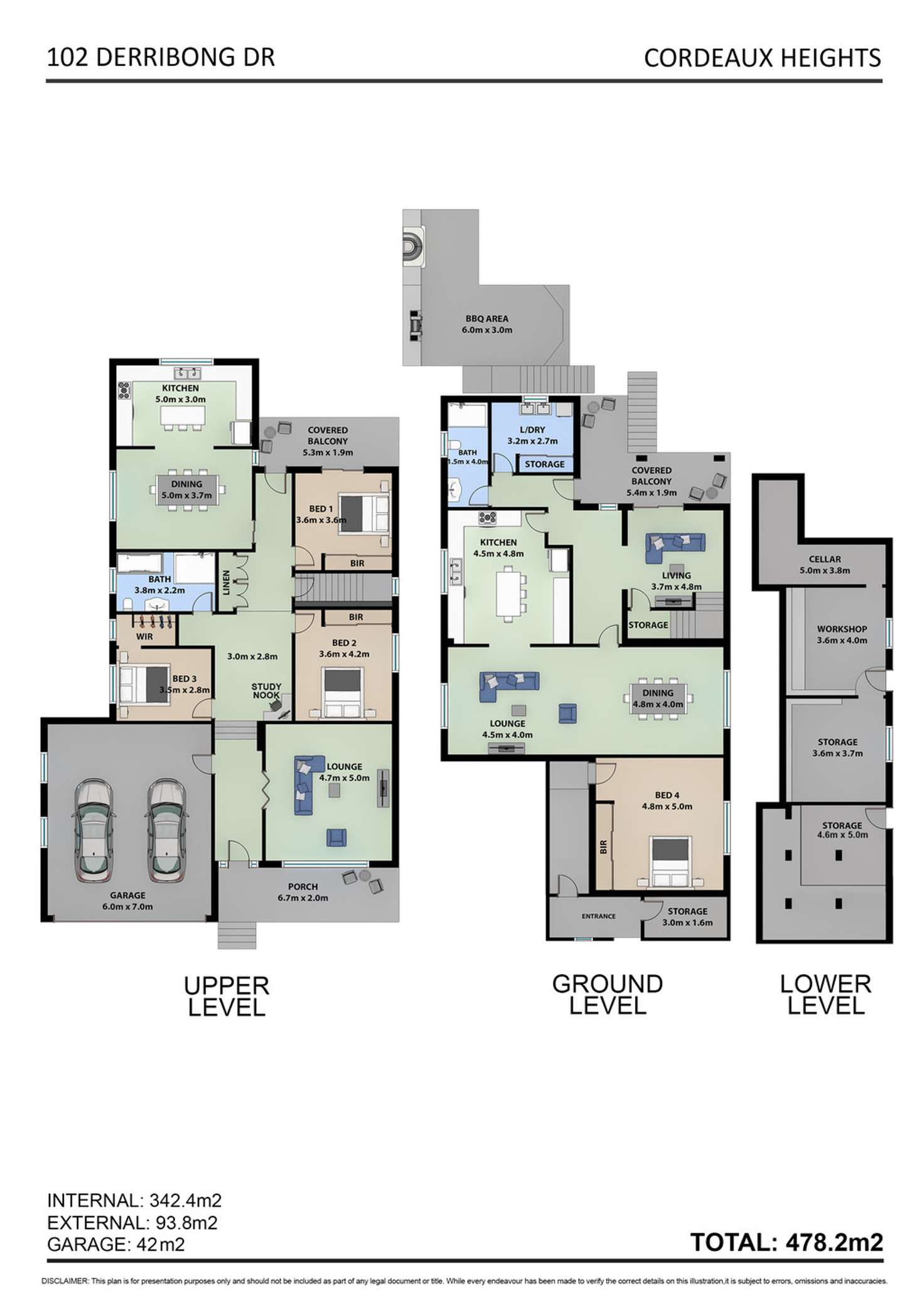 Floorplan of Homely house listing, 102 Derribong Drive, Cordeaux Heights NSW 2526