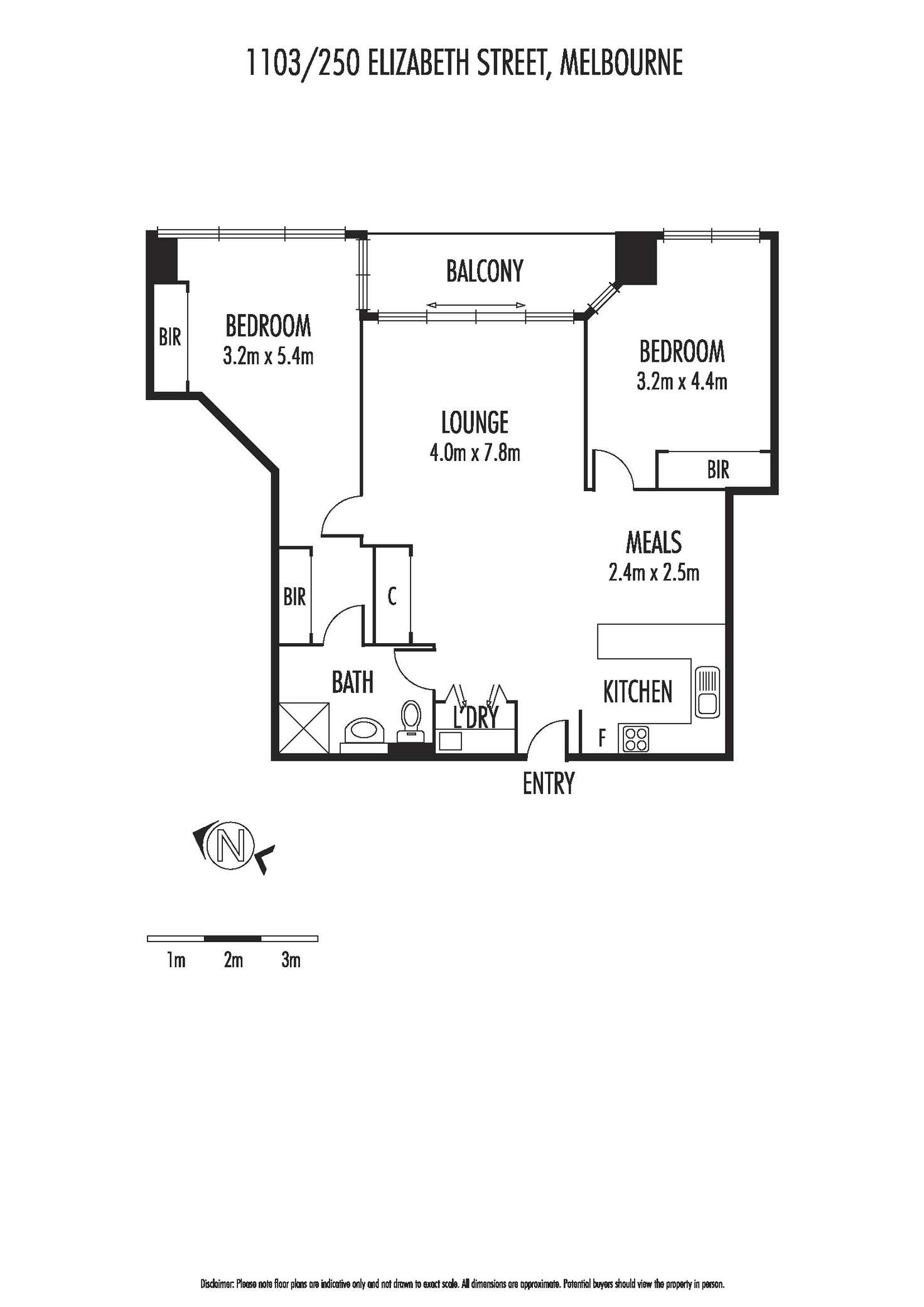 Floorplan of Homely apartment listing, 1103/250 Elizabeth Street, Melbourne VIC 3000