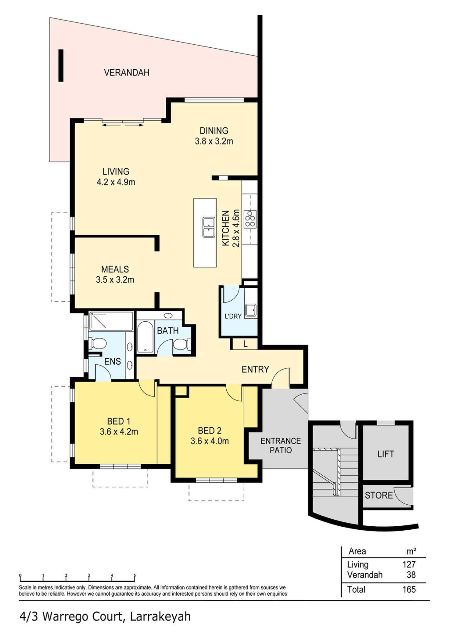 Floorplan of Homely unit listing, 4/3 Warrego Court, Larrakeyah NT 820
