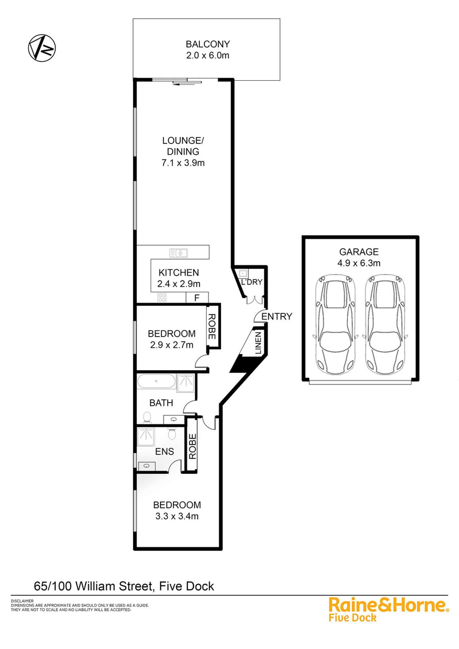 Floorplan of Homely apartment listing, 65/100 William Street, Five Dock NSW 2046