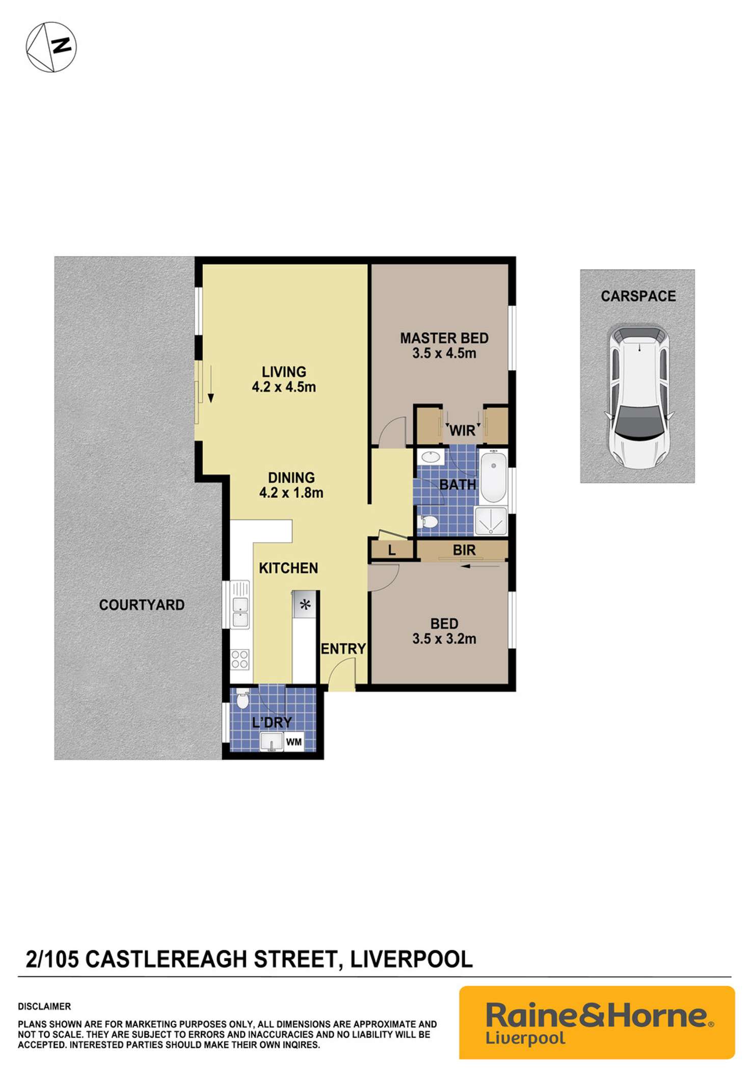 Floorplan of Homely unit listing, 2/105 Castlereagh Street, Liverpool NSW 2170