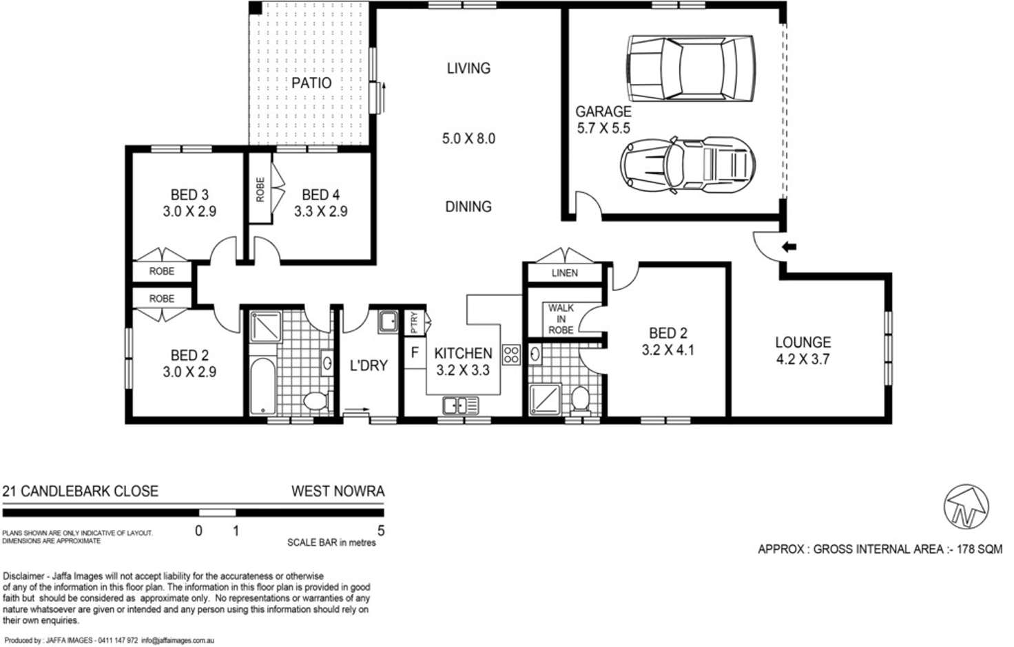 Floorplan of Homely house listing, 21 Candlebark Close, West Nowra NSW 2541