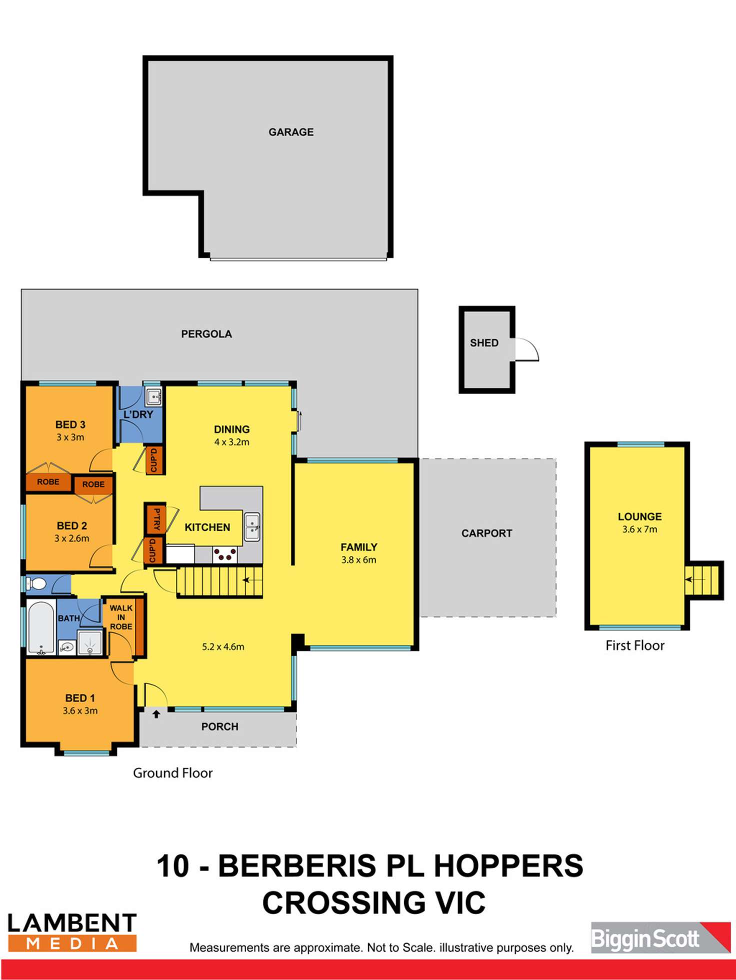 Floorplan of Homely house listing, 10 Berberis Place, Hoppers Crossing VIC 3029
