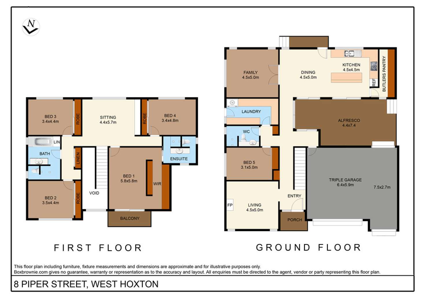 Floorplan of Homely house listing, 8 Piper Street, West Hoxton NSW 2171