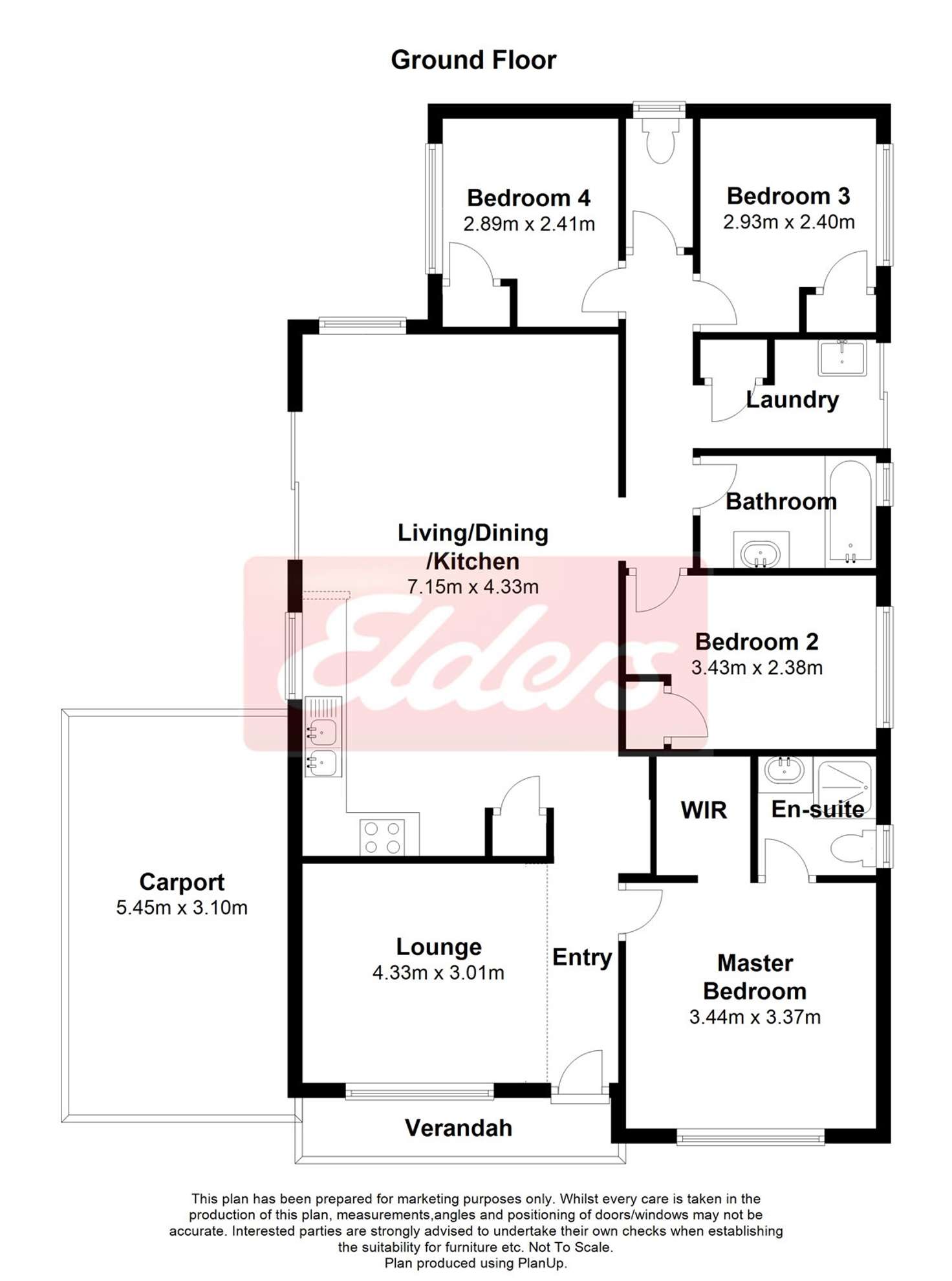 Floorplan of Homely unit listing, 4B Bright Street, Carey Park WA 6230