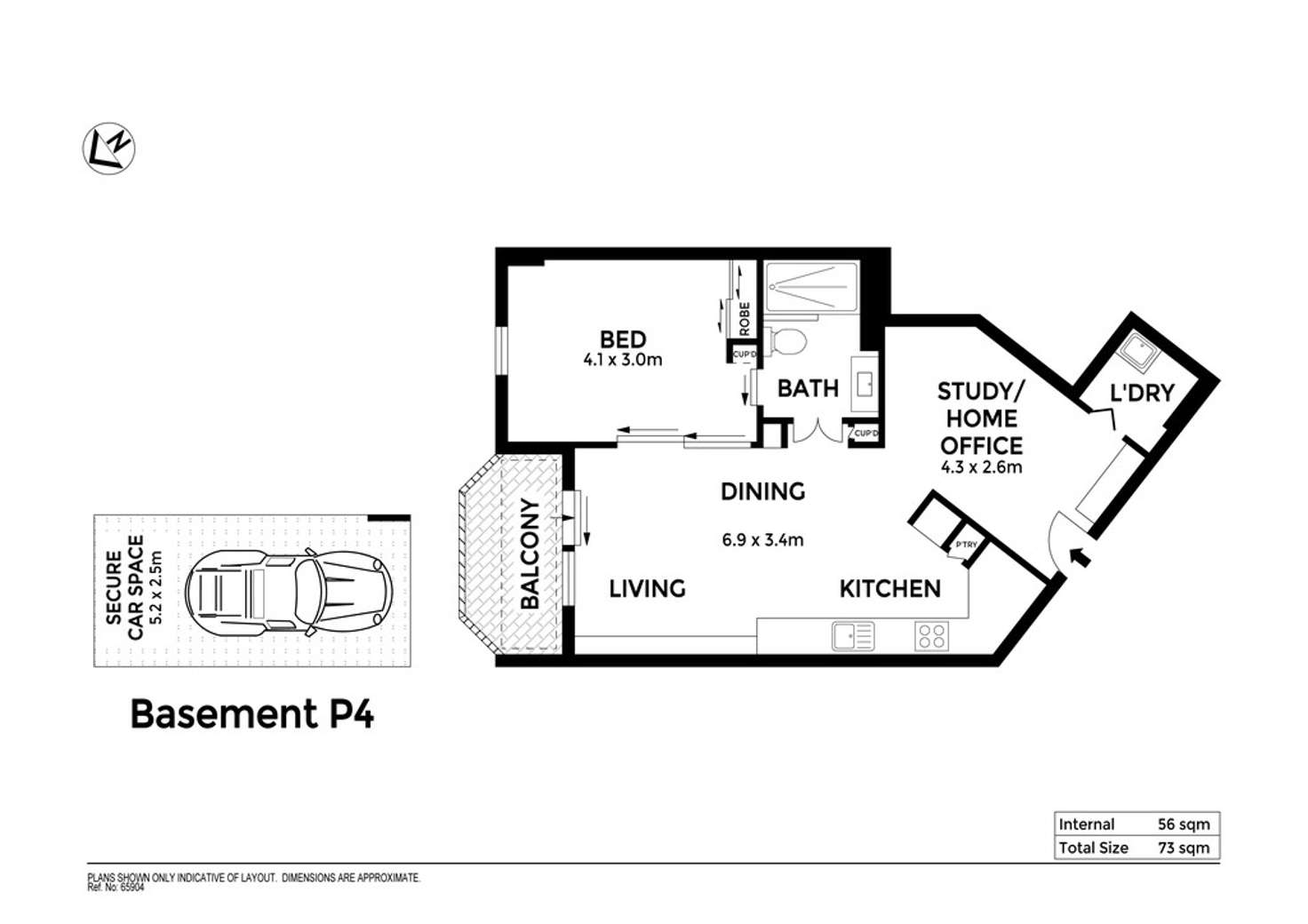 Floorplan of Homely apartment listing, 507/2-12 Glebe Point Road, Glebe NSW 2037