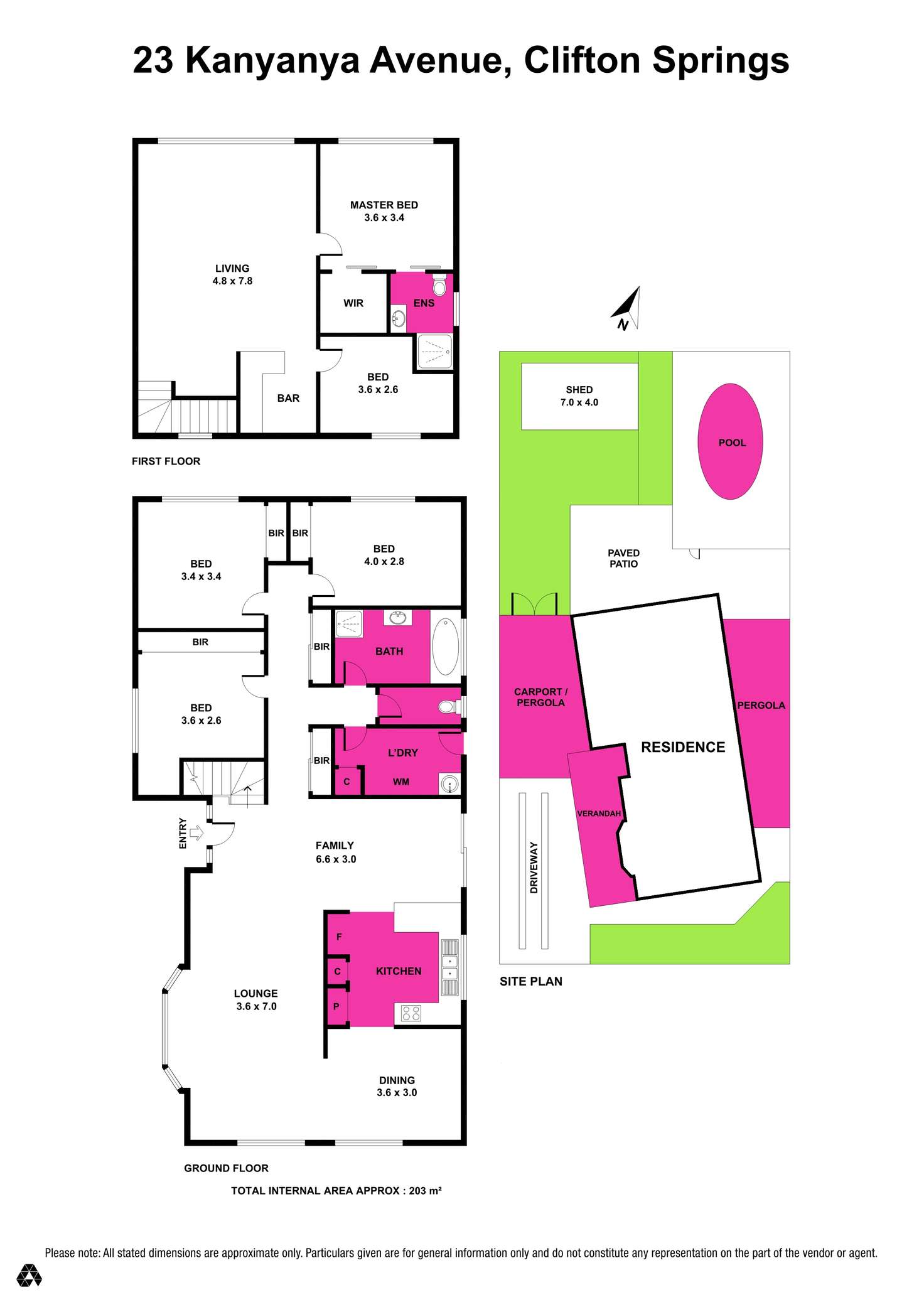 Floorplan of Homely house listing, 23 Kanyanya Ave, Clifton Springs VIC 3222