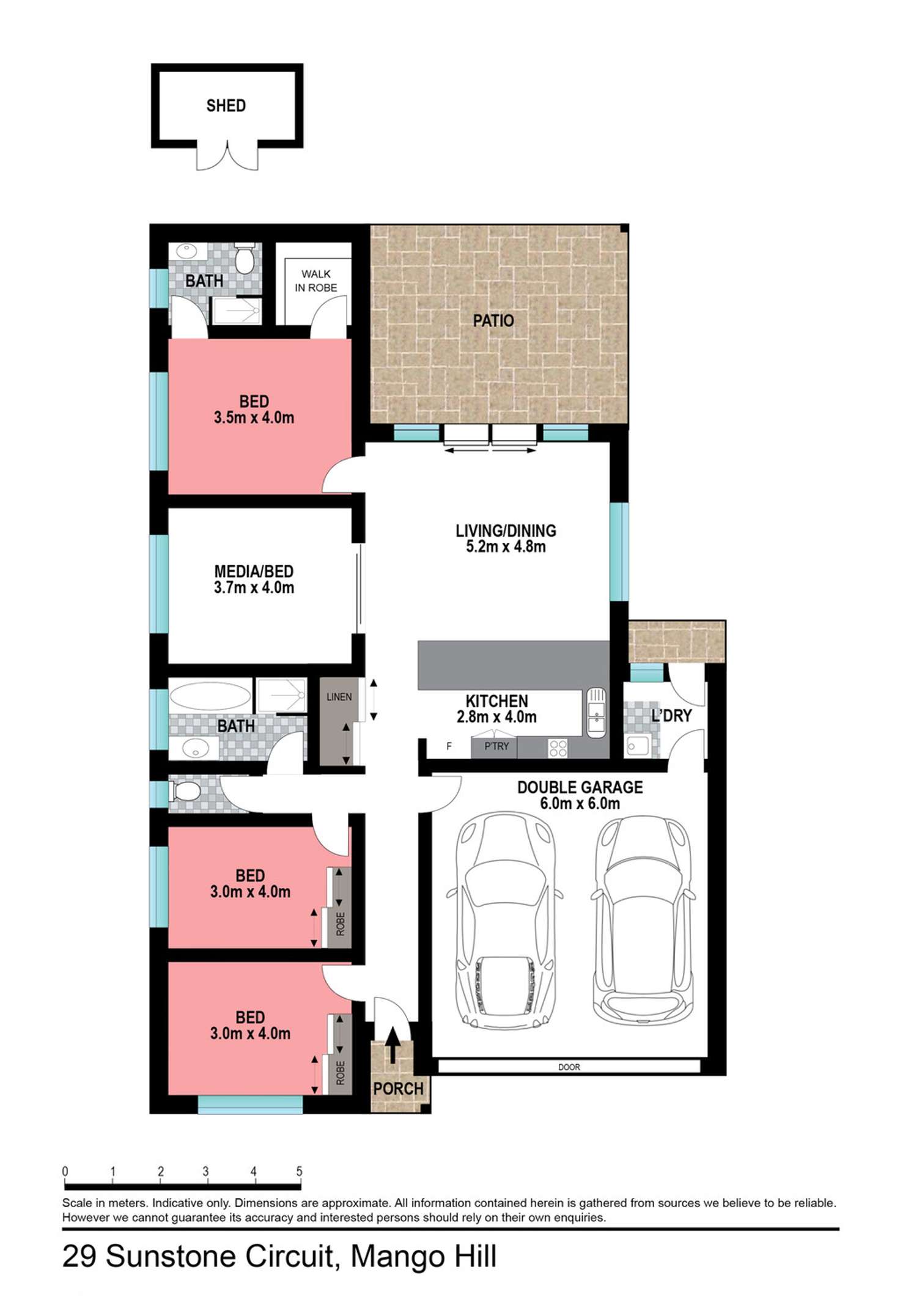 Floorplan of Homely house listing, 29 Sunstone Circuit, Mango Hill QLD 4509