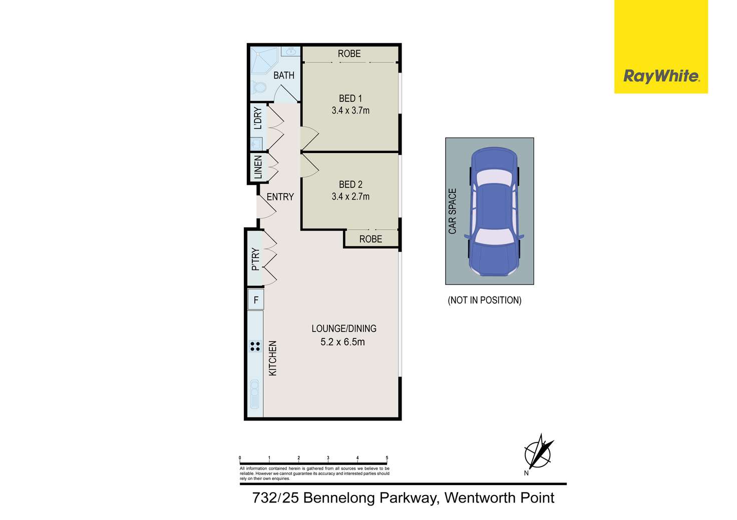 Floorplan of Homely apartment listing, 732/25 Bennelong Parkway, Wentworth Point NSW 2127