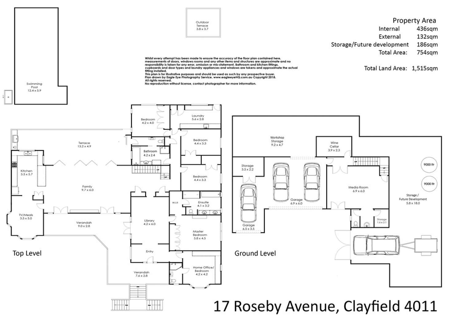 Floorplan of Homely house listing, 17 Roseby Avenue, Clayfield QLD 4011