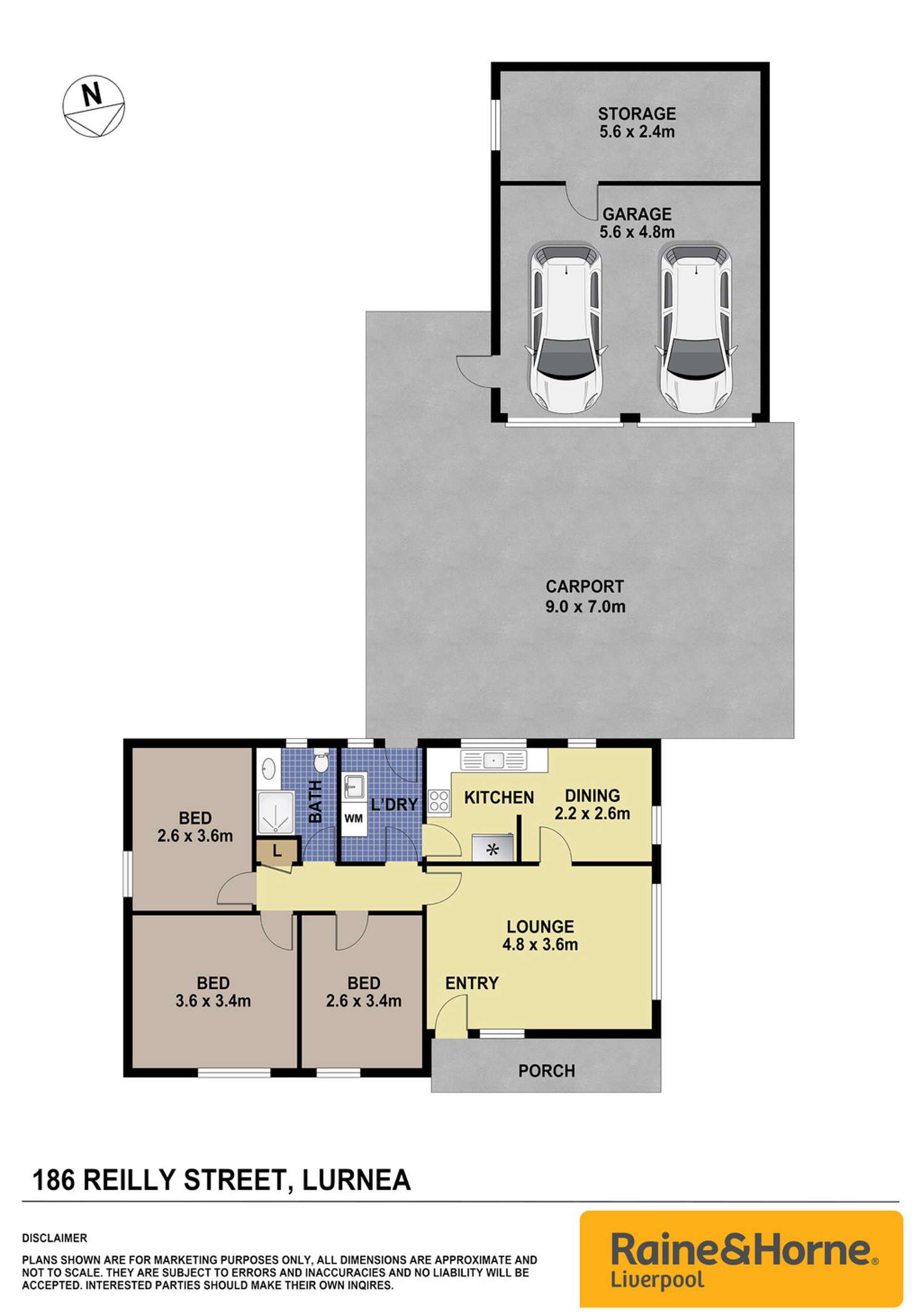 Floorplan of Homely house listing, 186 Reilly Street, Lurnea NSW 2170