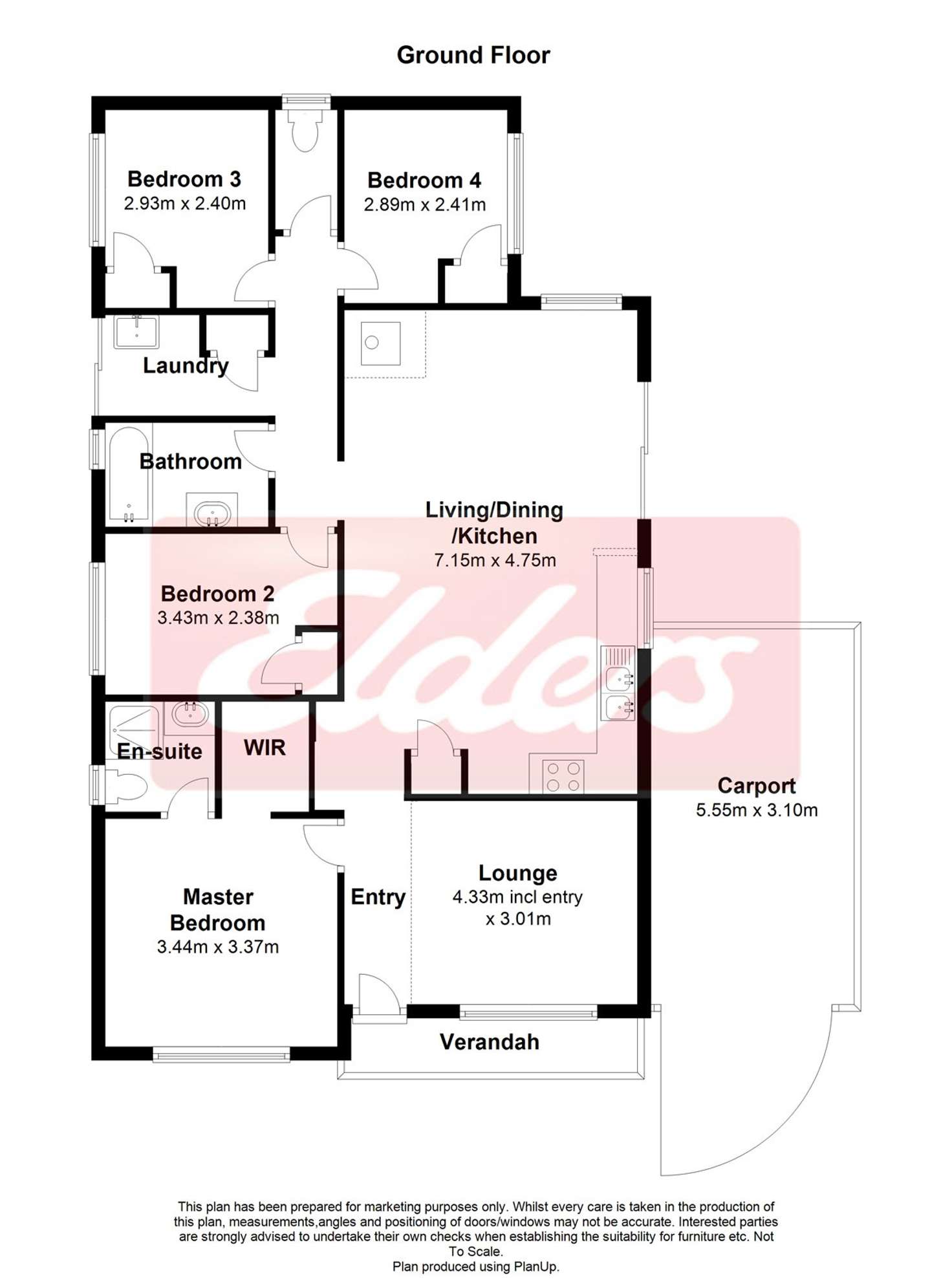 Floorplan of Homely house listing, 4A Bright Street, Carey Park WA 6230