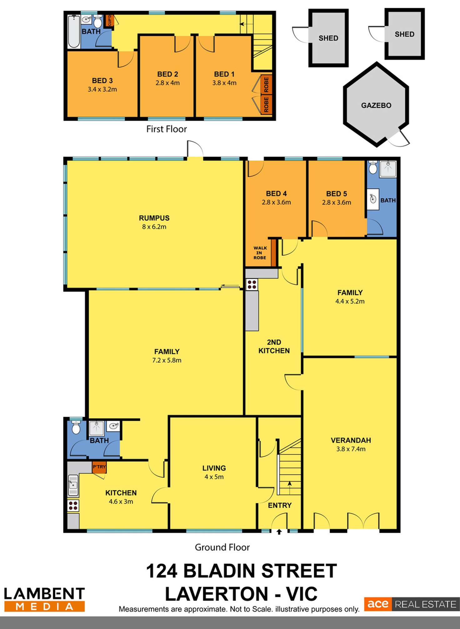 Floorplan of Homely house listing, 124 Bladin Street, Laverton VIC 3028