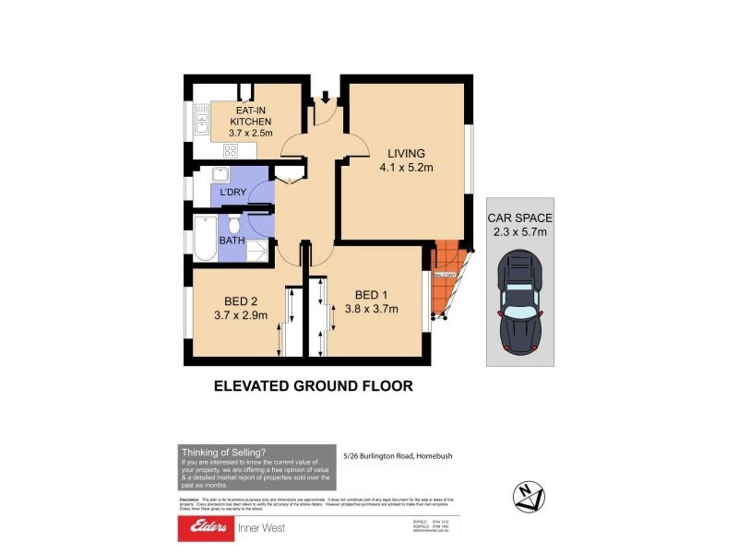 Floorplan of Homely unit listing, 5/26 Burlington Road, Homebush NSW 2140