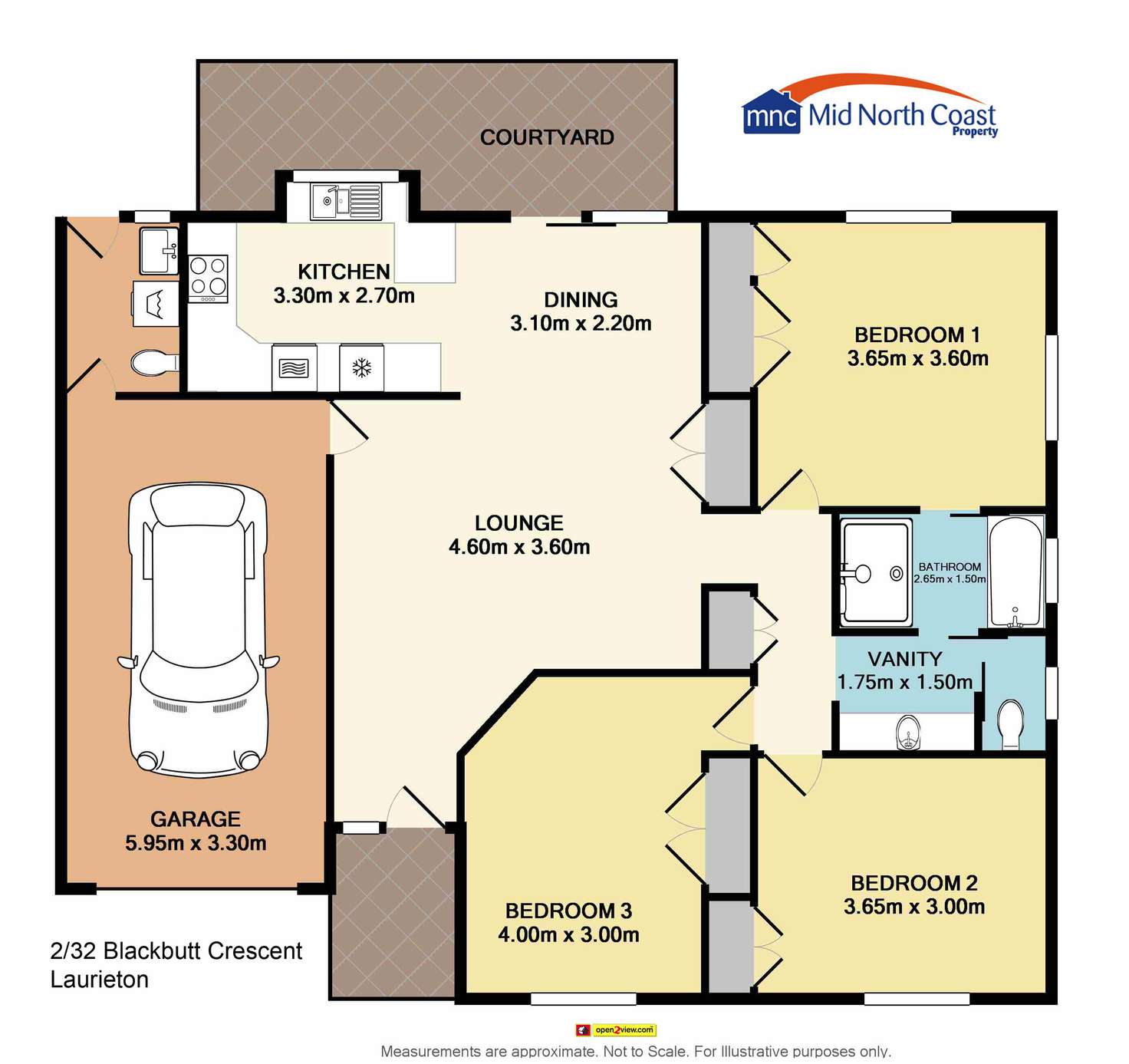 Floorplan of Homely villa listing, 2/32 Blackbutt Crescent, Laurieton NSW 2443