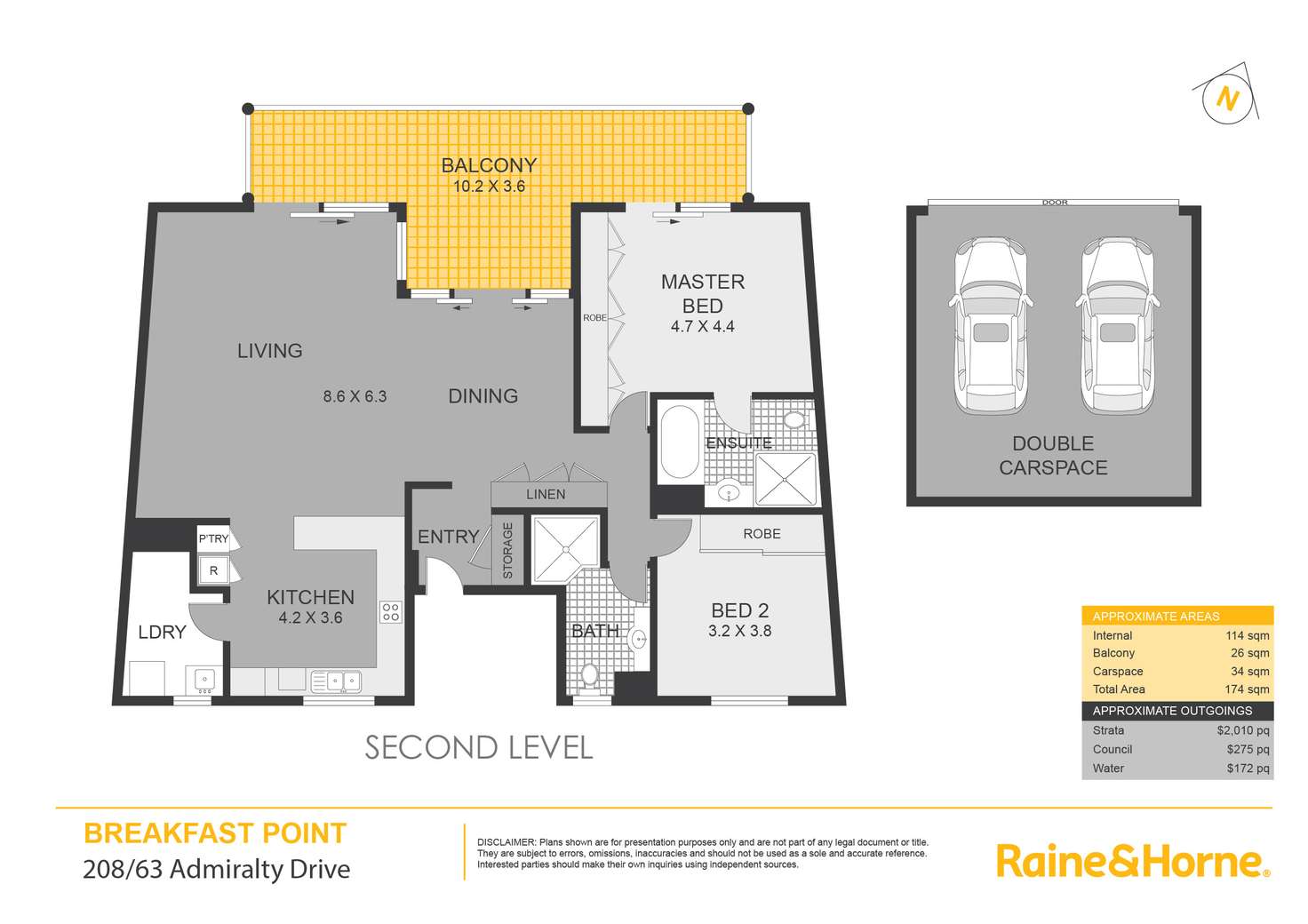 Floorplan of Homely apartment listing, 208/63 Admiralty Drive, Breakfast Point NSW 2137
